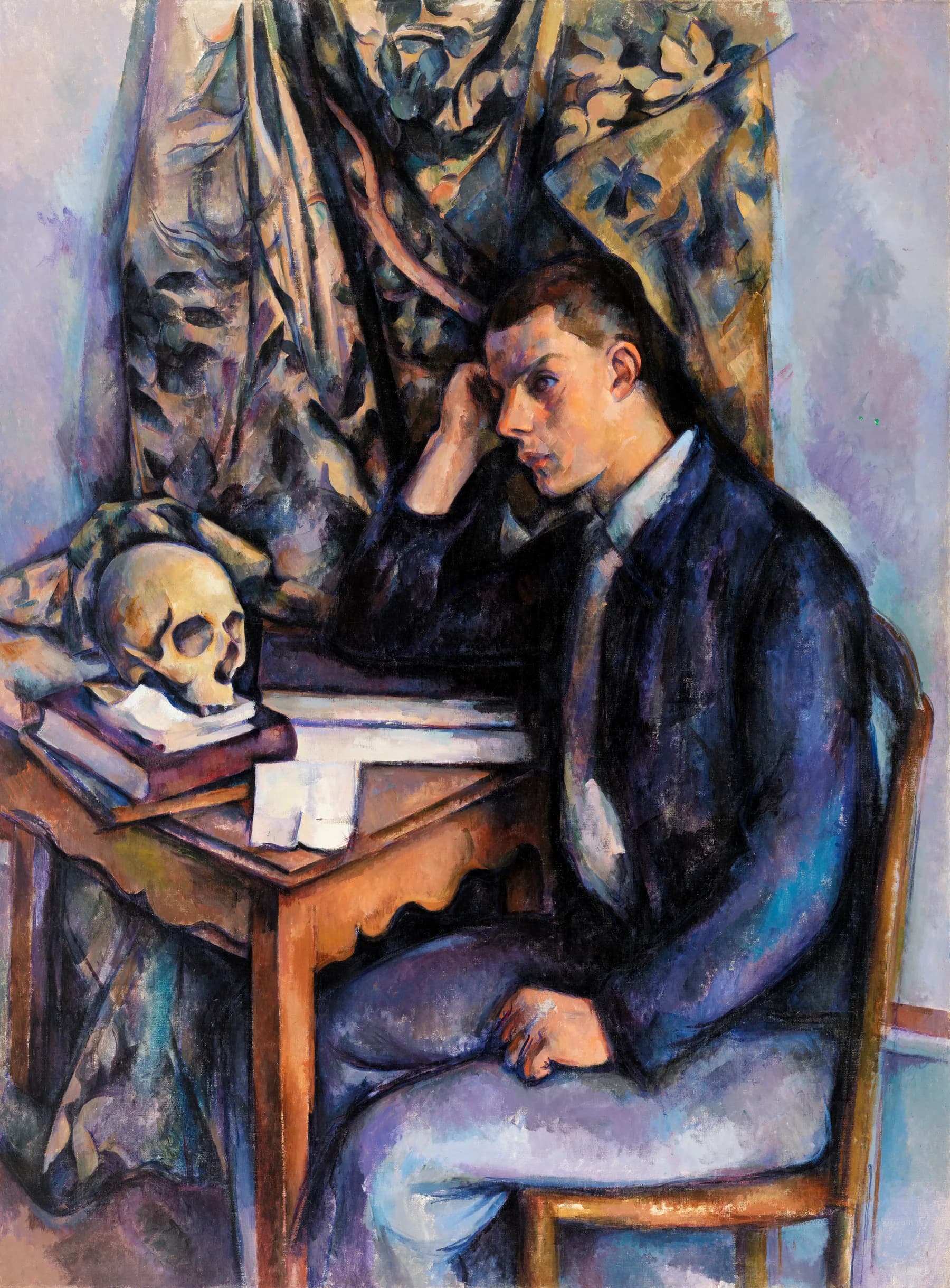 Joven con Calavera - Paul Cezanne