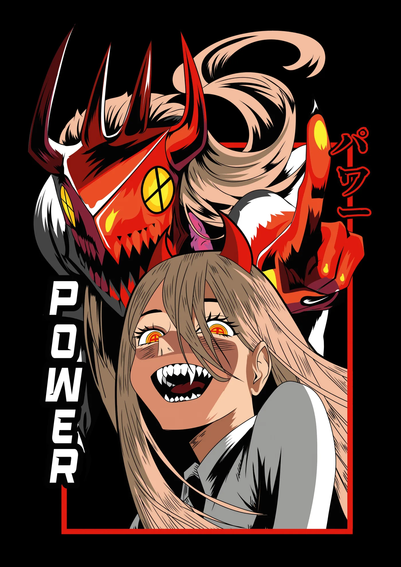 Power Demonio Forma Completa Rugiendo