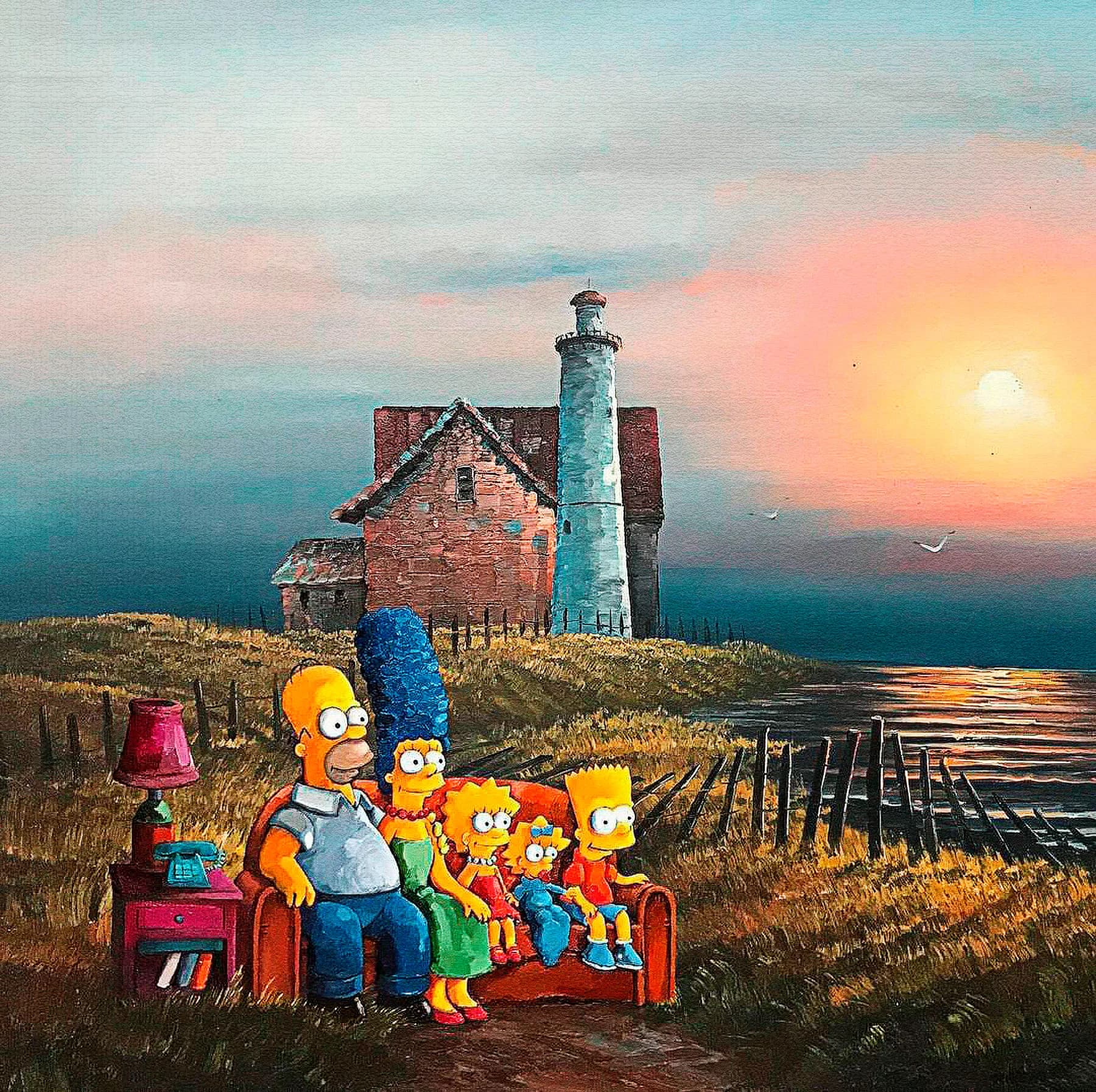 Los Simpson Atardecer Costero