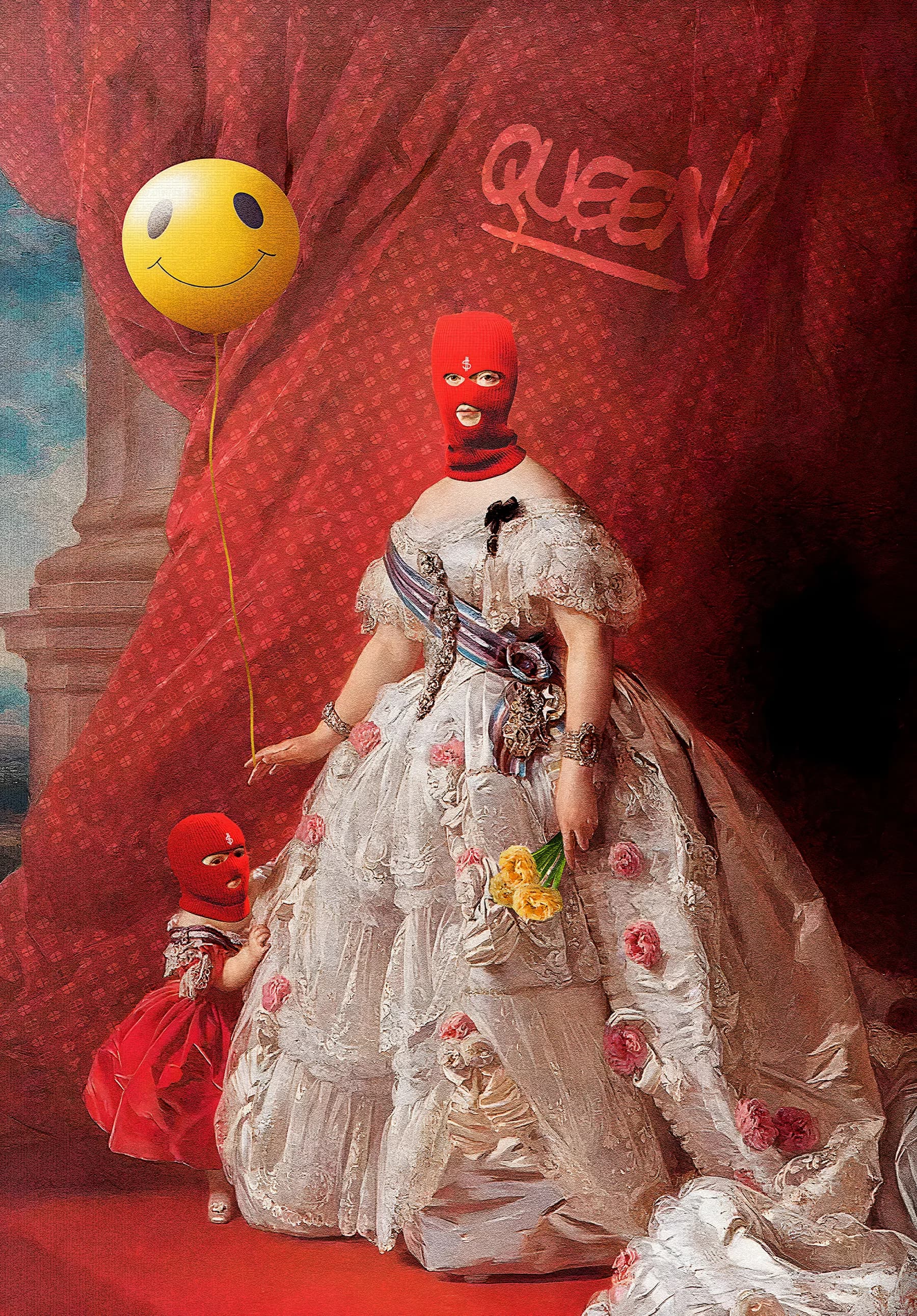 Reina Pasamontanas Roja Clasica