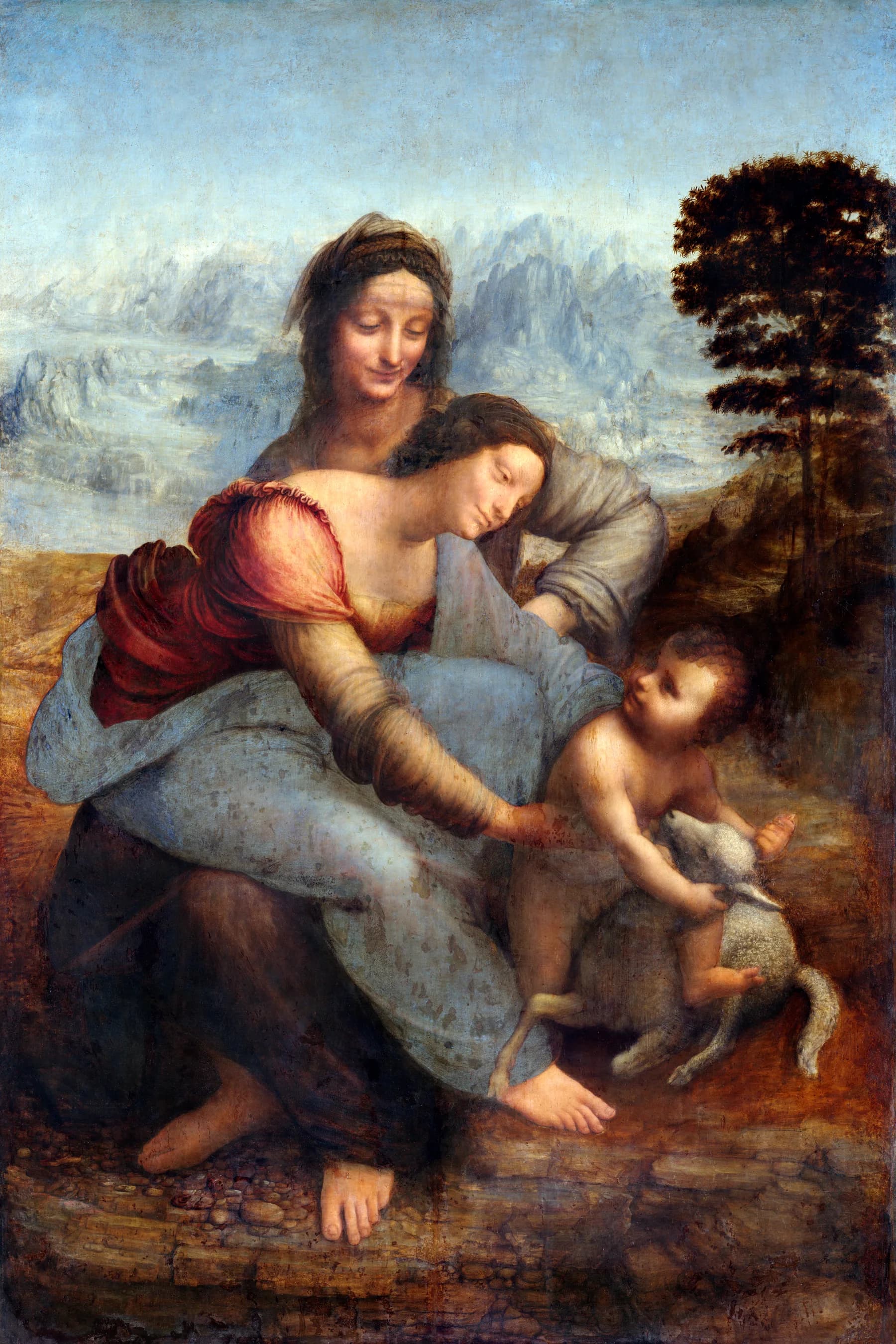 La Virgen y el Nino con un Cordero - Leonardo Da Vinci