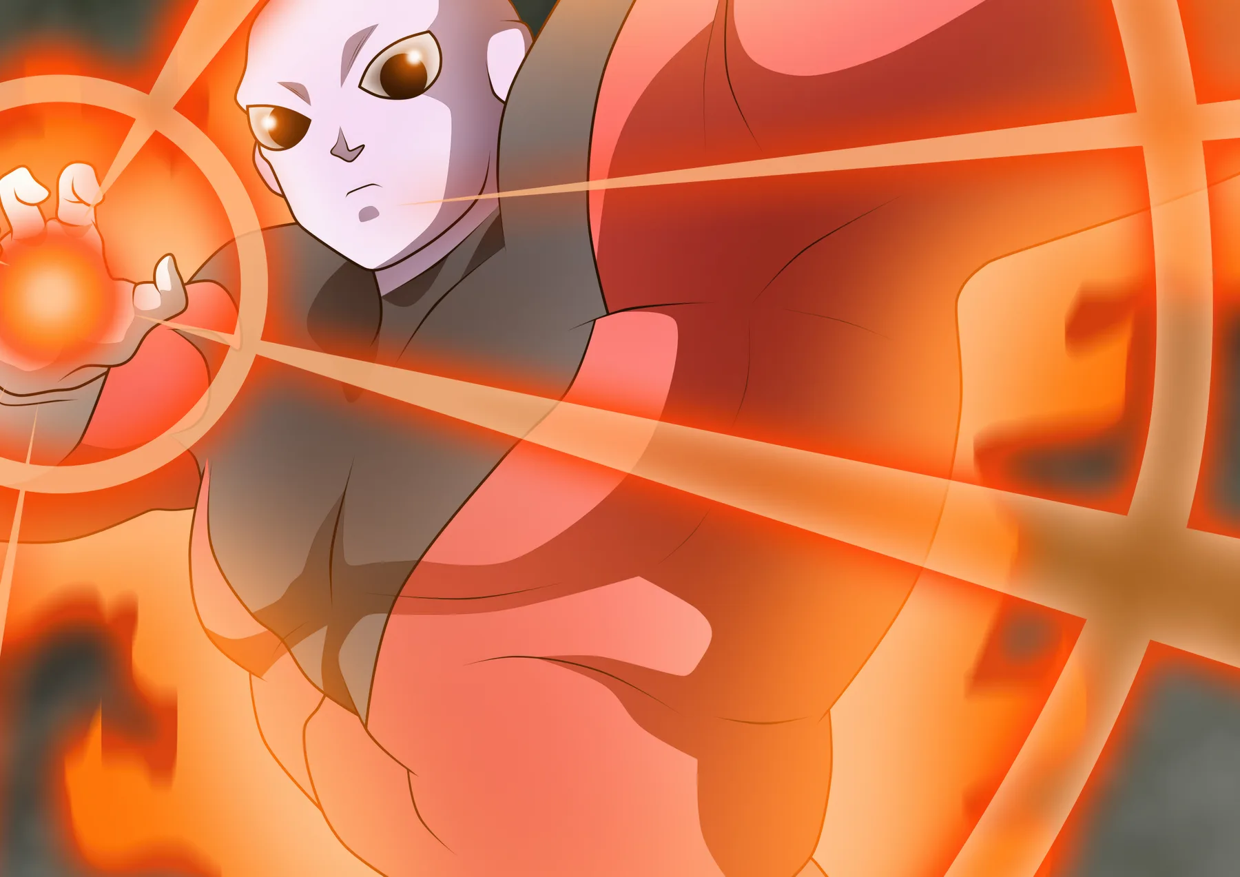 Jiren Cargando Energía Naranja
