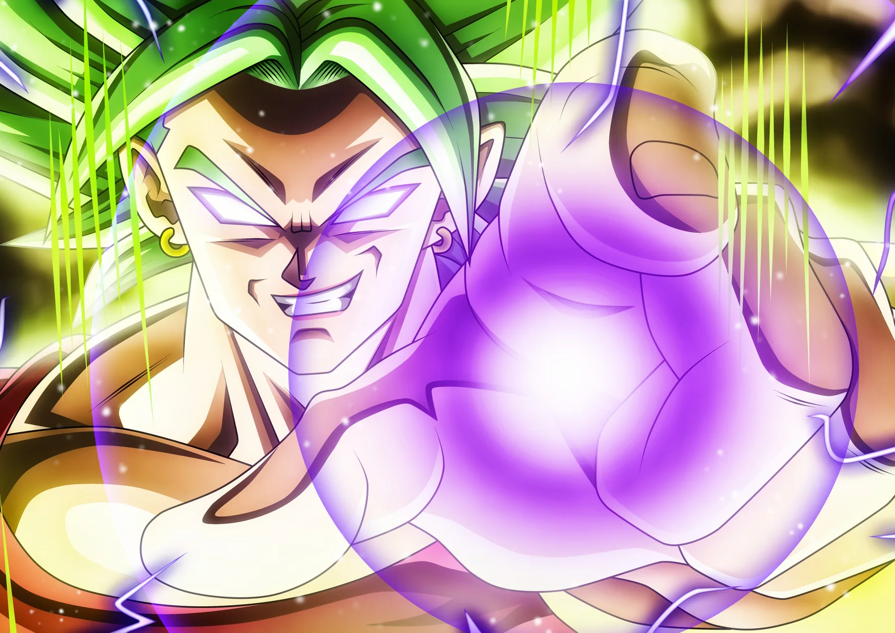 Broly Sonrisa Esfera Púrpura