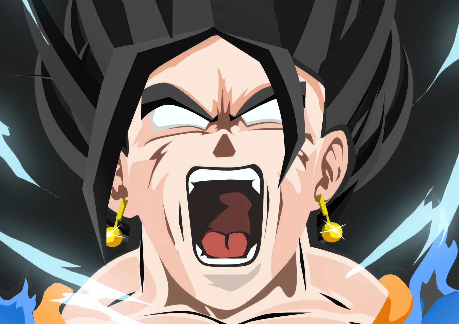 Vegetto Super Saiyan Grito de Furia