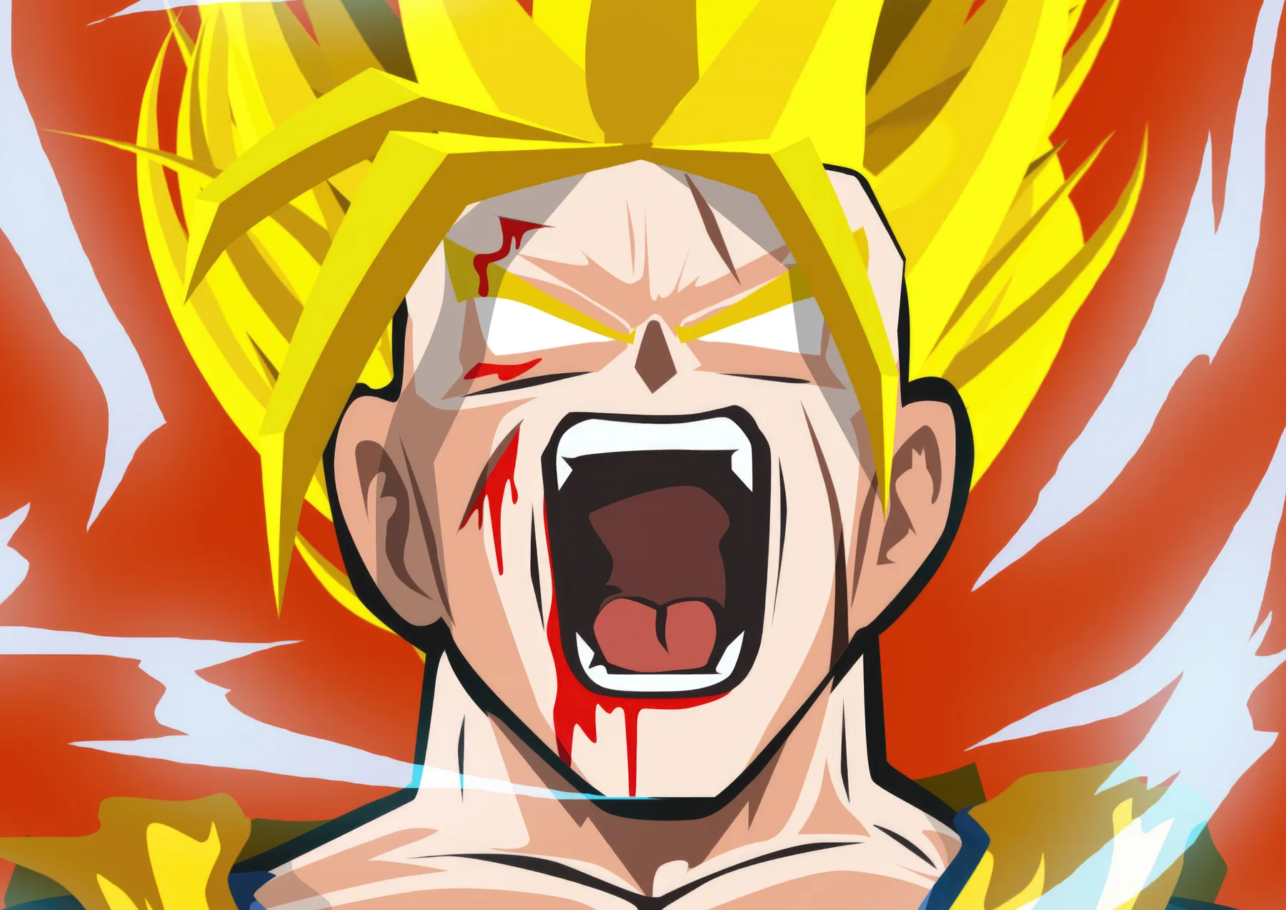 Goku Super Saiyan Grito Herido