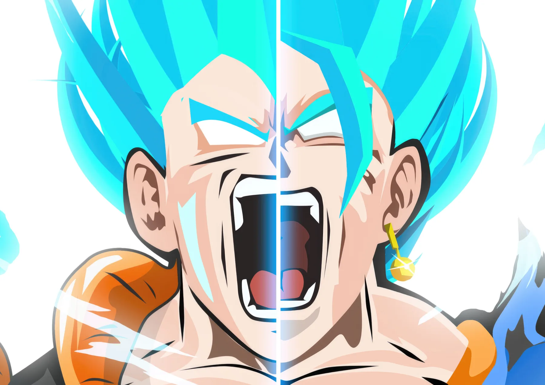 Vegetto Super Saiyan Blue Grito Dividido