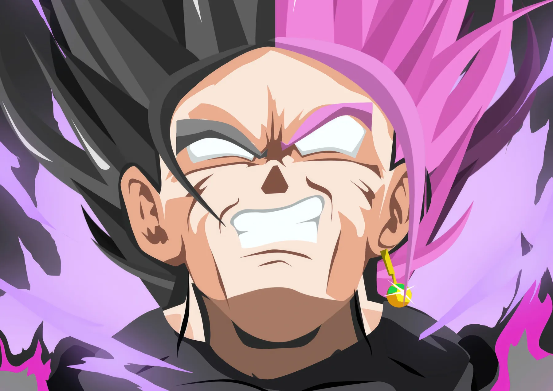 Goku Black Zamasu Rostro Dividido