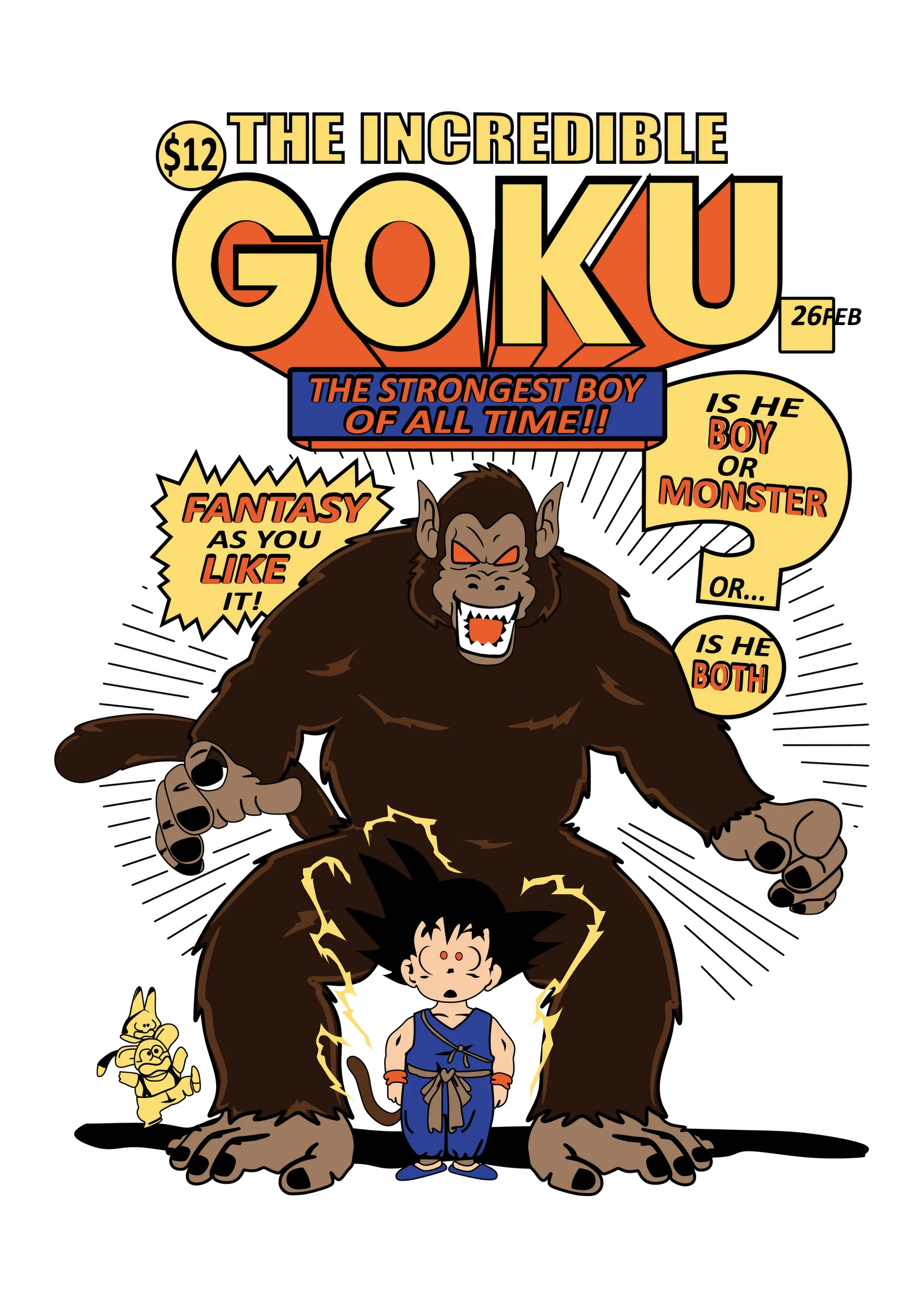 Goku Niño y Mono Gigante Comic