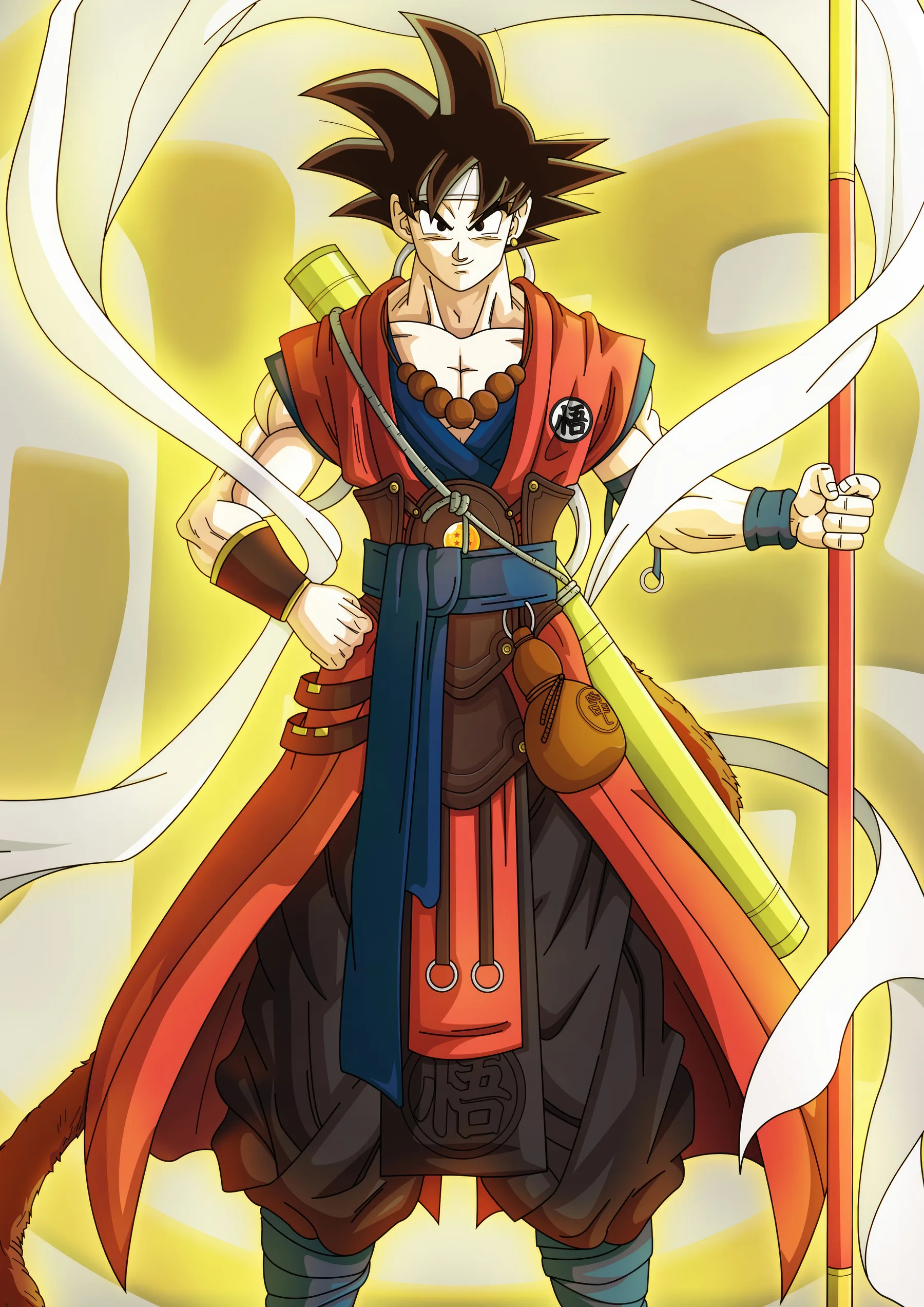Goku Guerrero con Báculo Sagrado