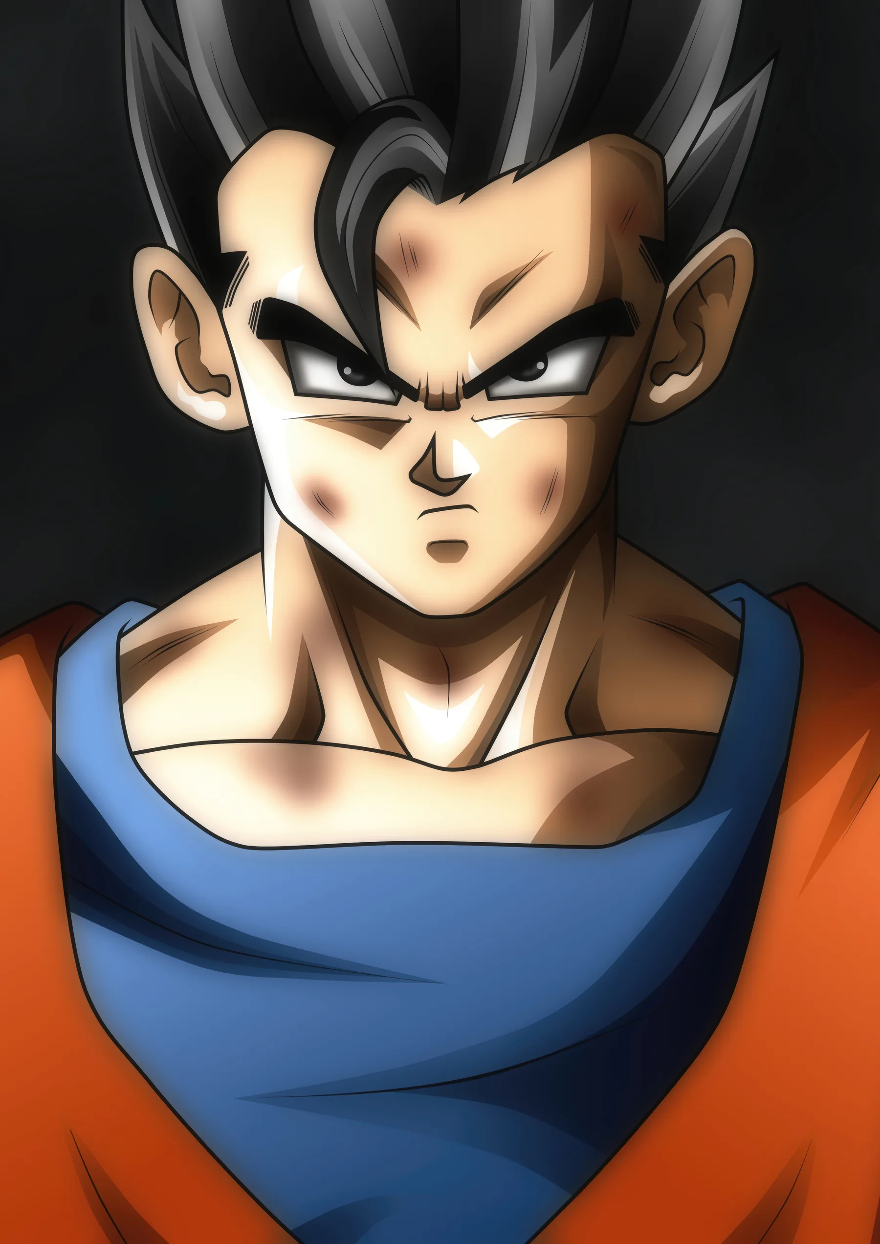 Gohan Adulto Retrato Serio