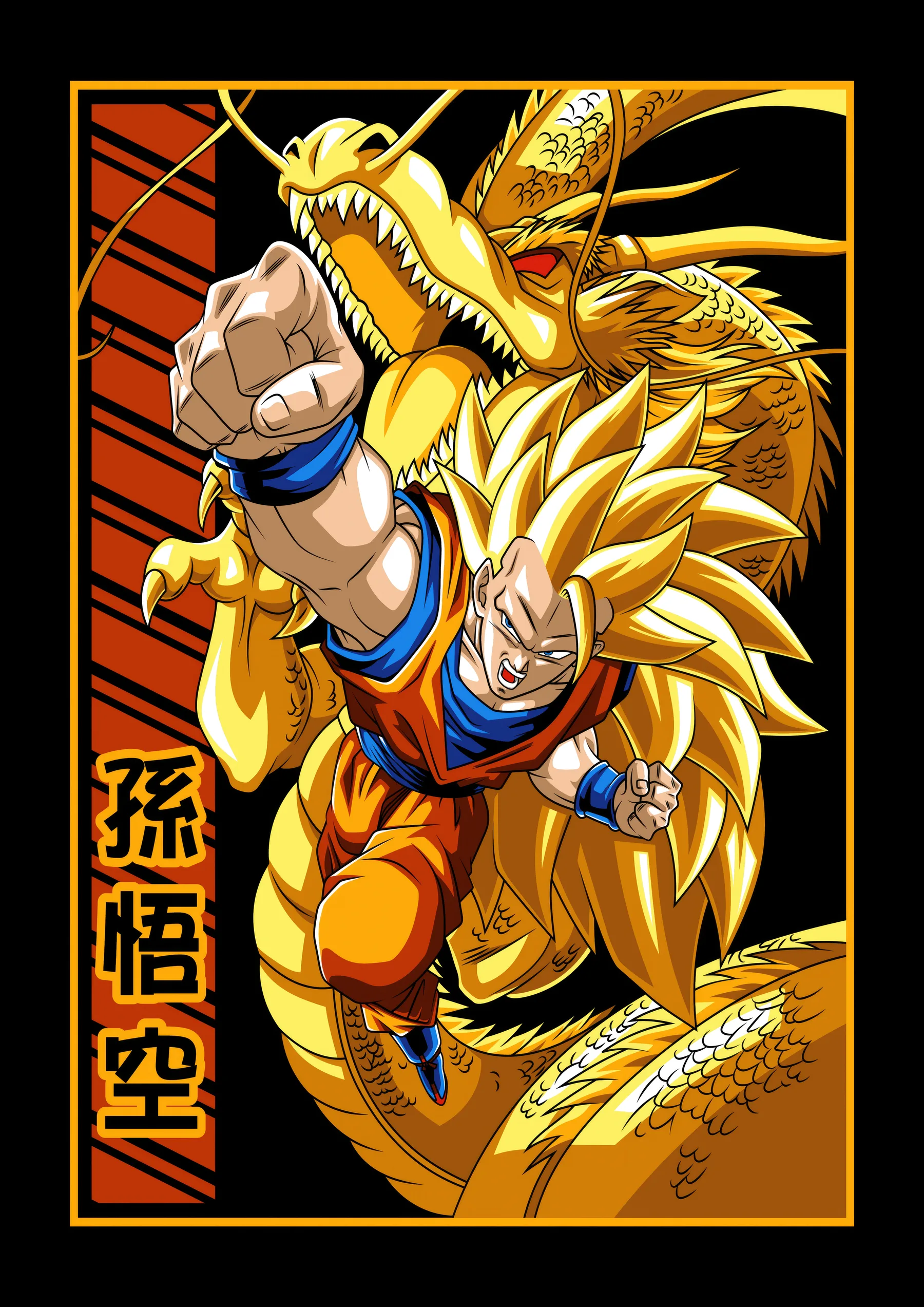 Goku Super Saiyan 3 Dragón Dorado