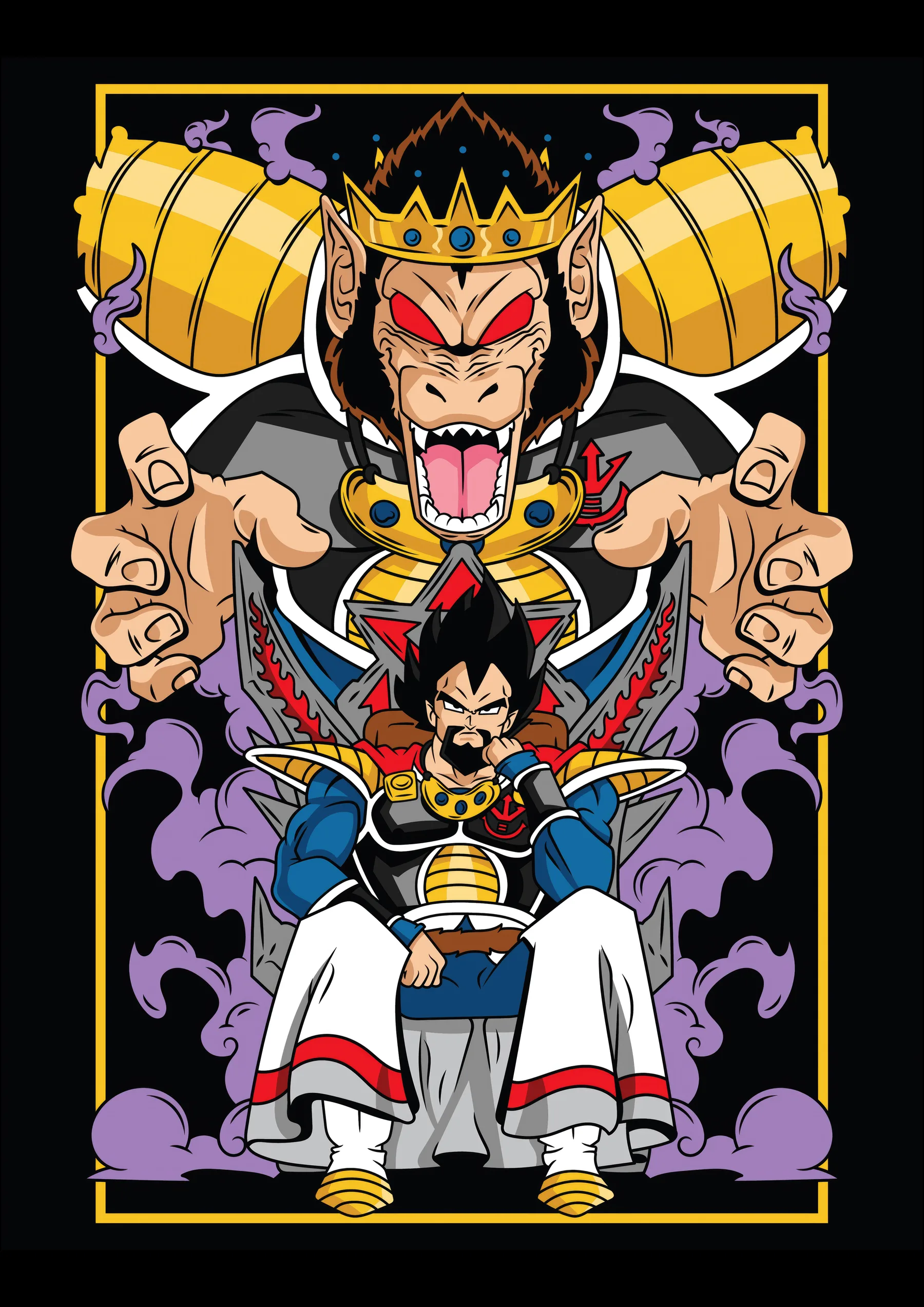 Rey Vegeta y Mono Gigante Trono