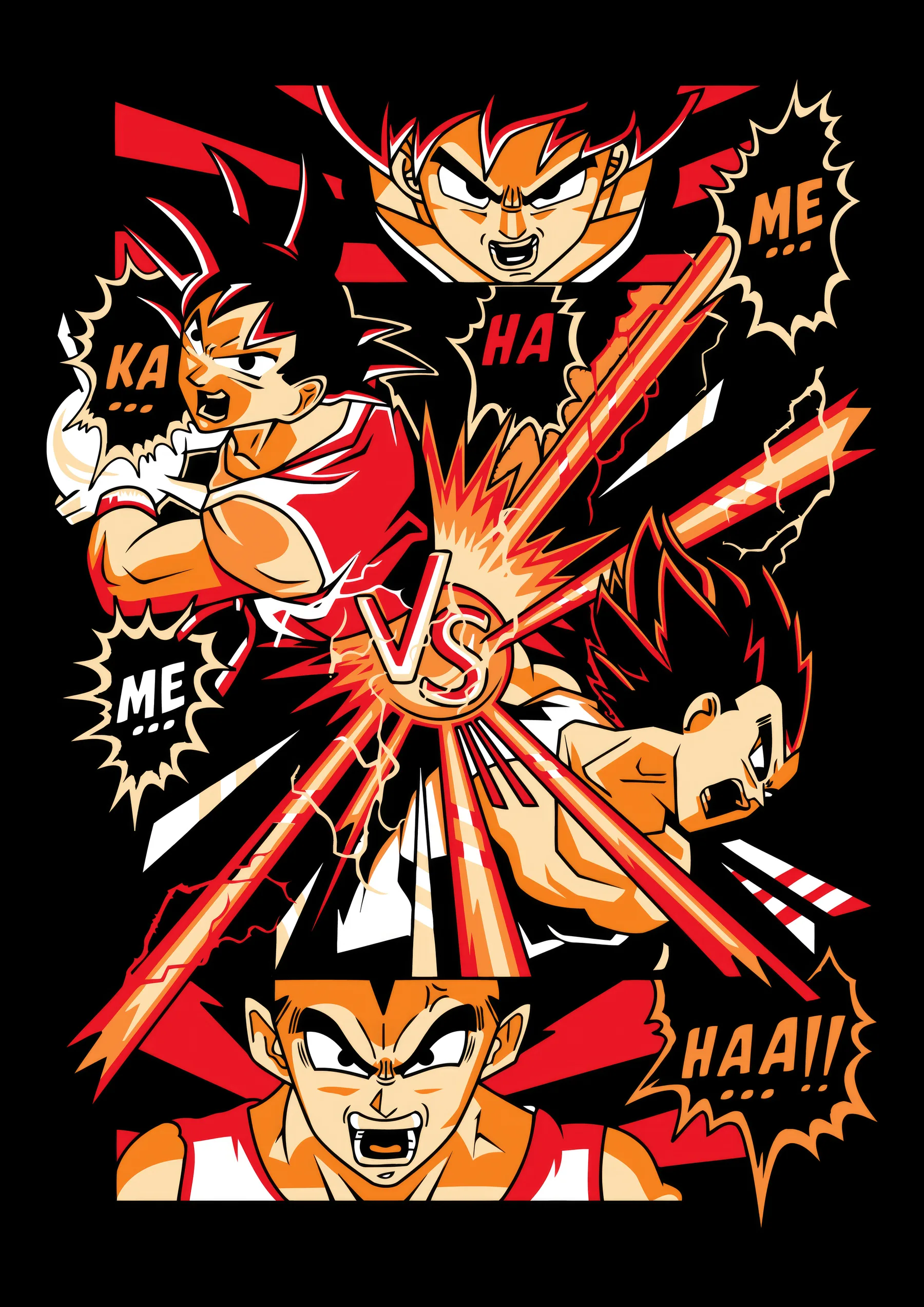 Goku vs Vegeta Kamehameha Batalla