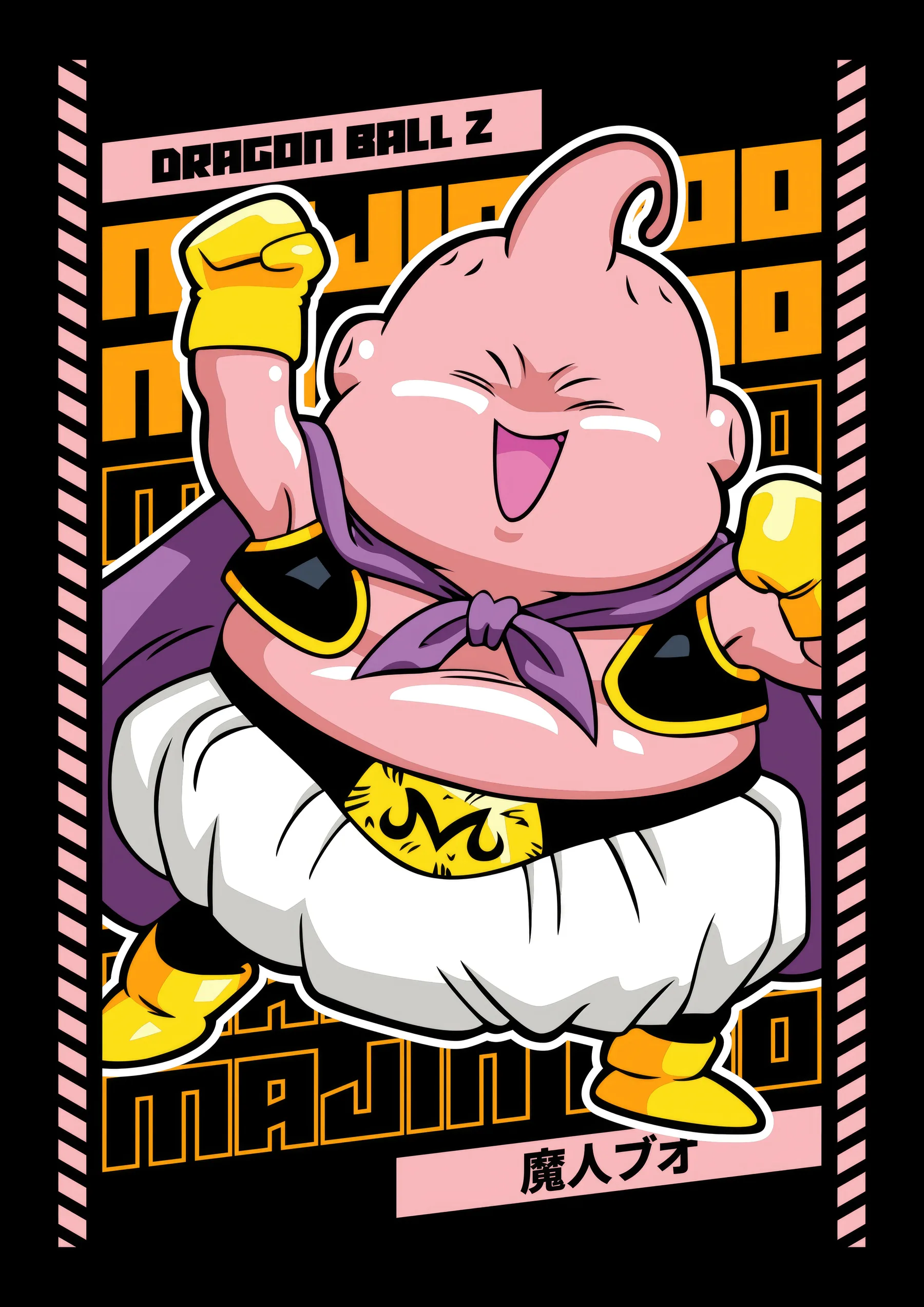 Majin Buu Feliz Puños Arriba