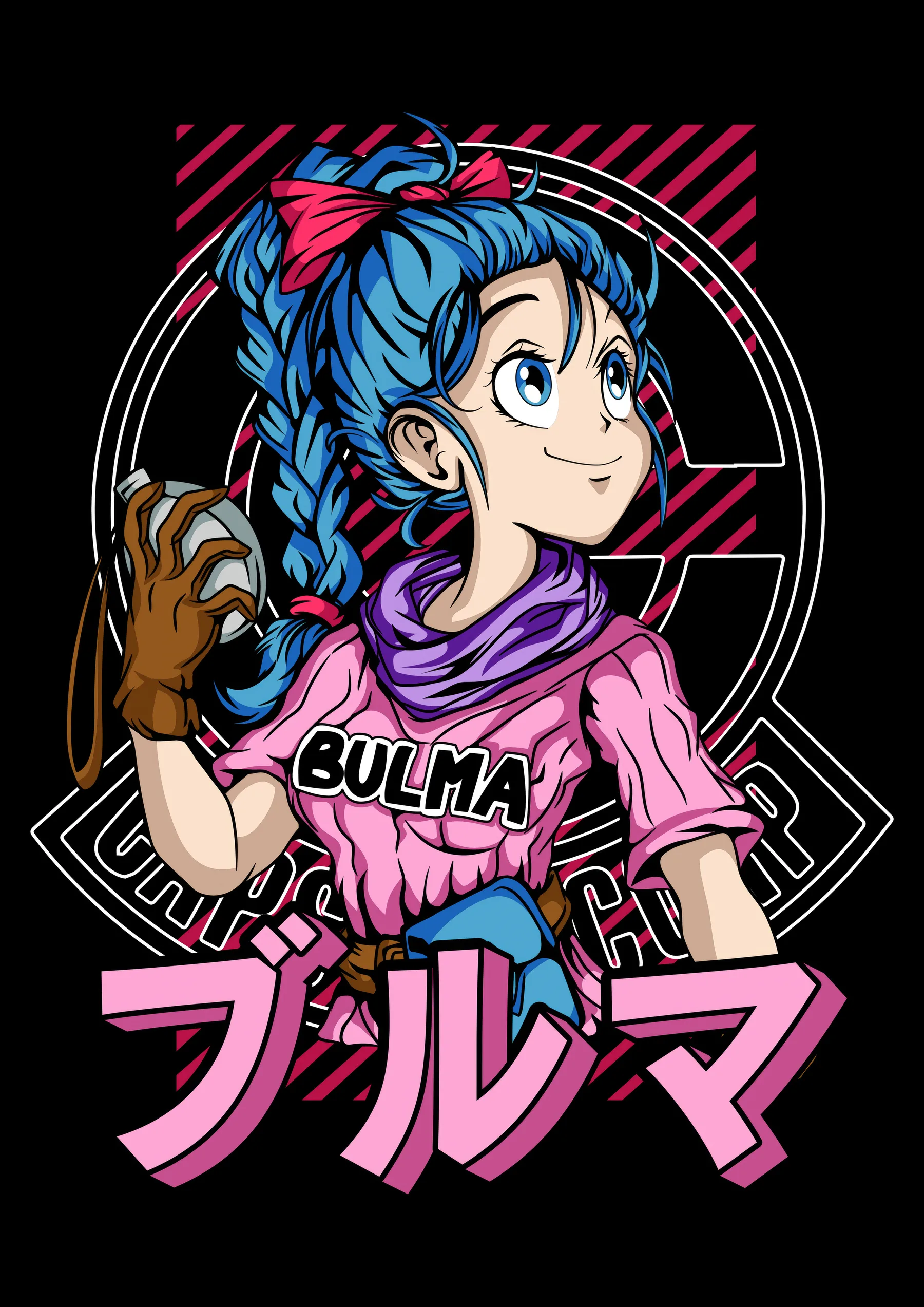 Bulma Retrato Estilo Cómic