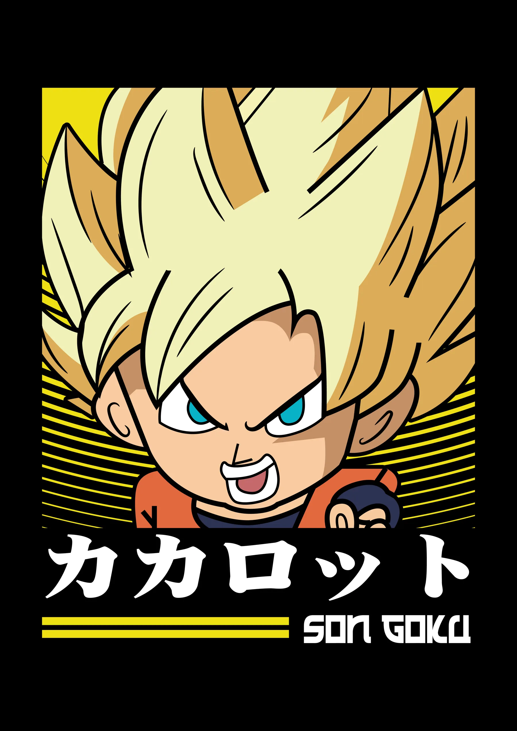 Goku Super Saiyan Retrato Chibi