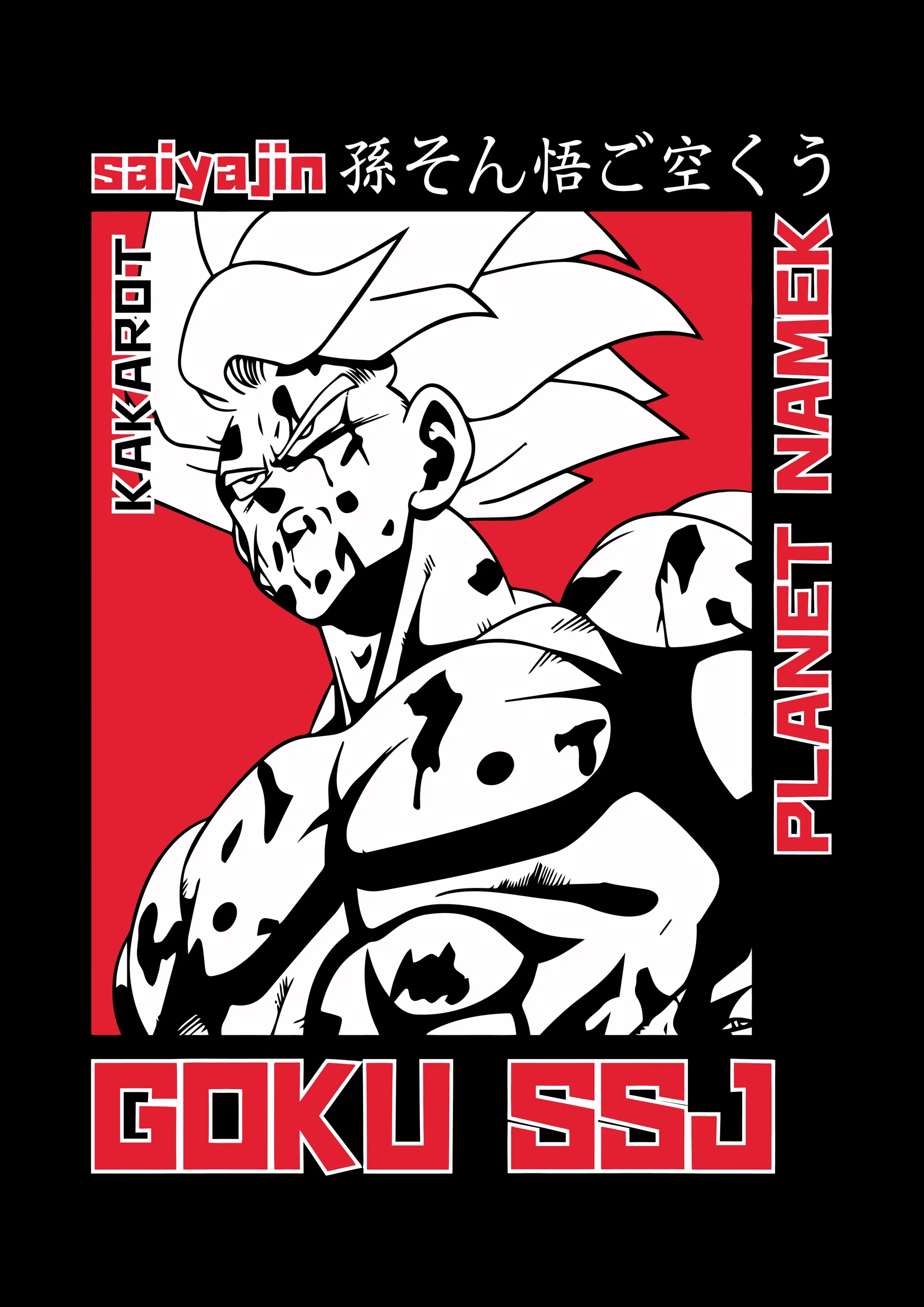 Goku Super Saiyan Kakaroto Tinta Roja