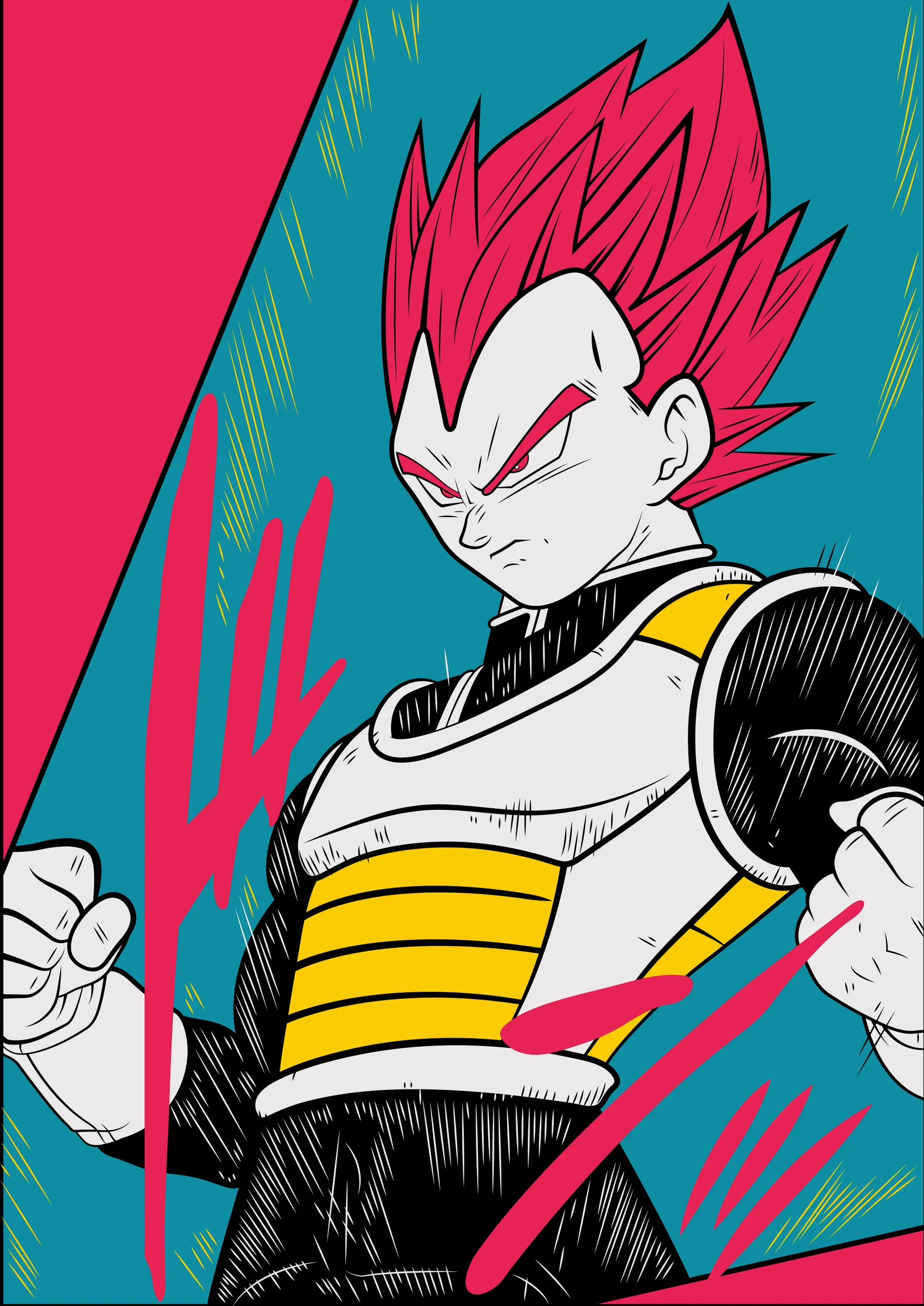 Vegeta Super Saiyan God Rosa