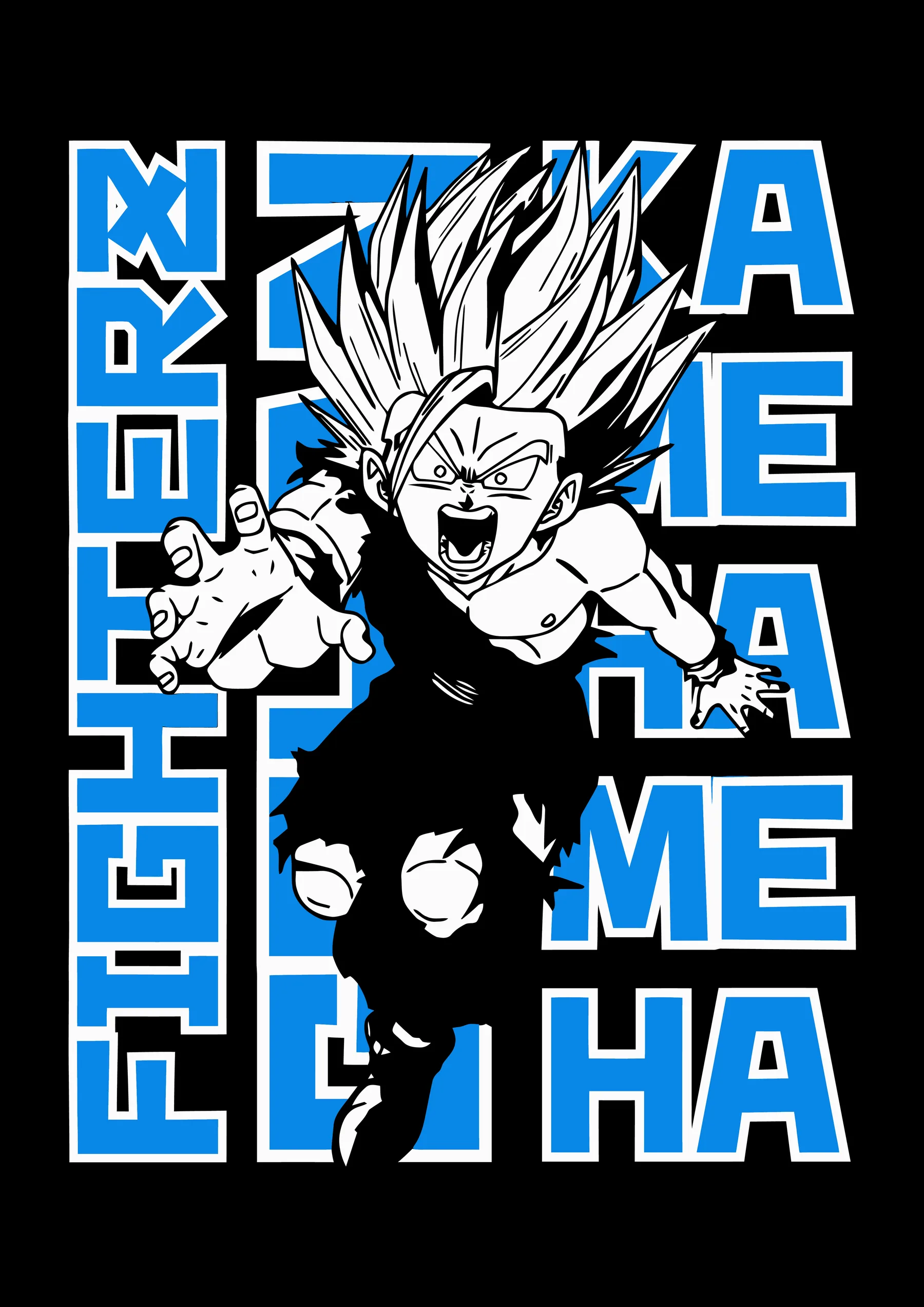 Gohan Super Saiyan Guerrero Blanco y Negro