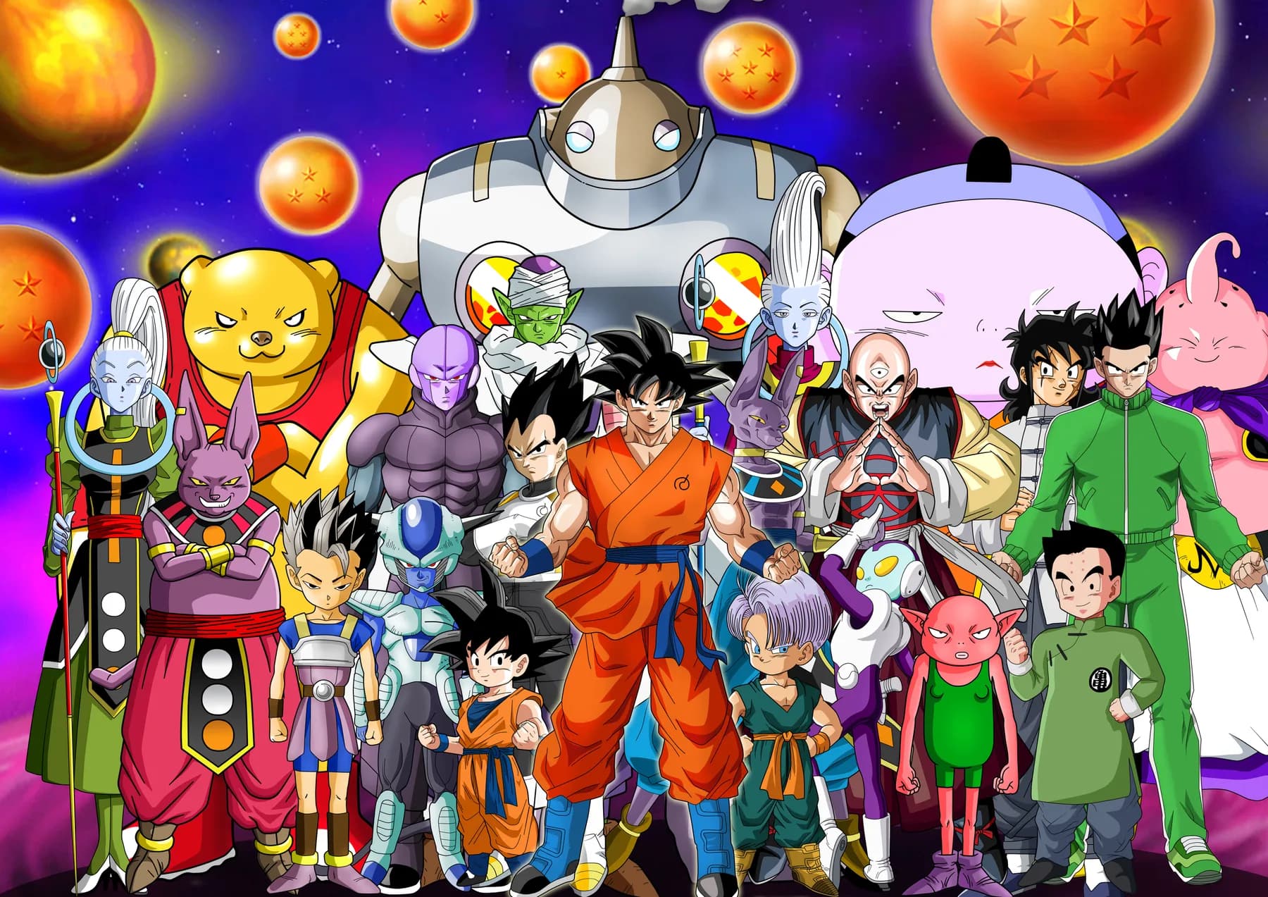 Dragon Ball Super Elenco Completo Universo 7