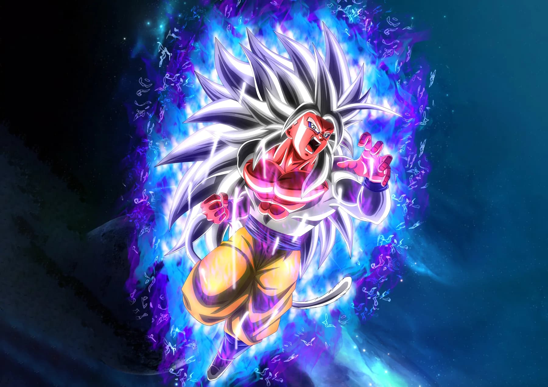 Goku Super Saiyan 5 Energía Cósmica
