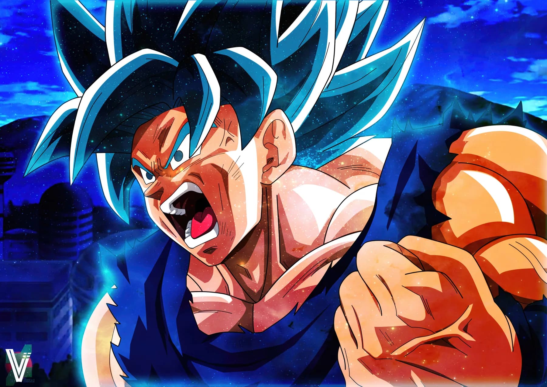 Gogeta Super Saiyan Blue Puño Nocturno