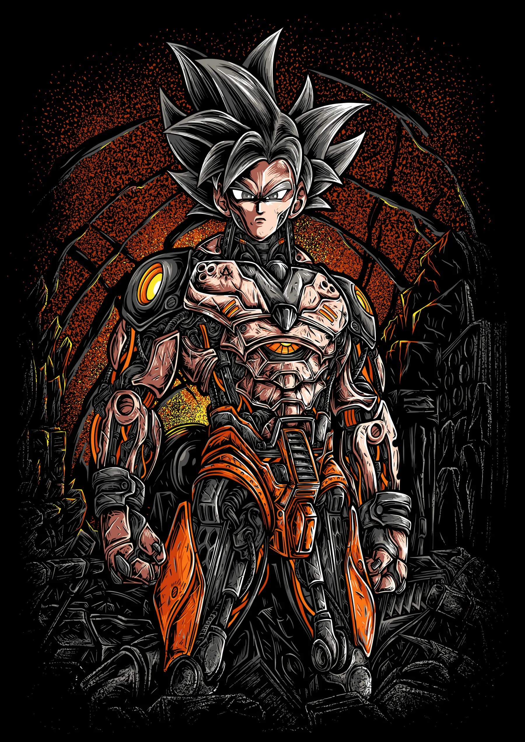 Goku Ultra Instinto Armadura Mecha