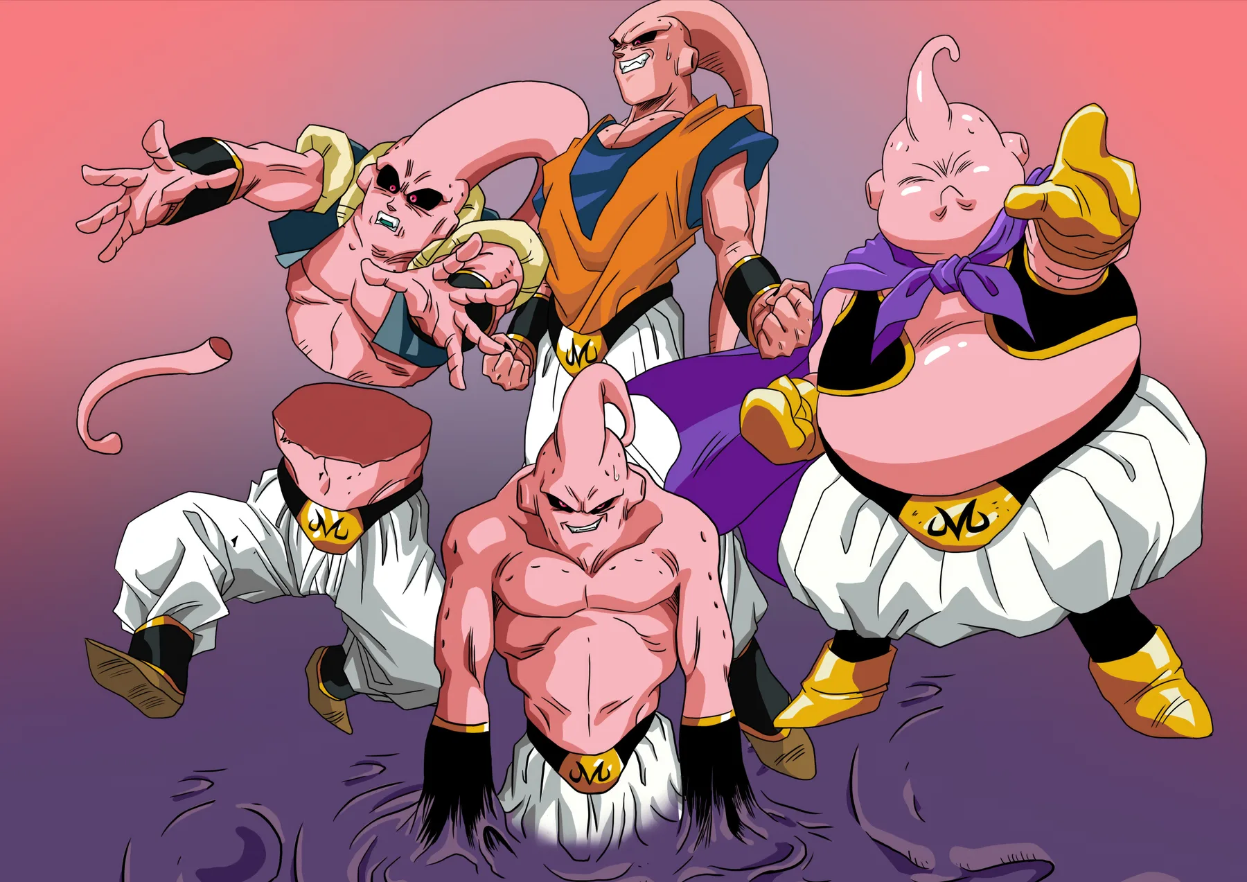 Majin Buu Todas las Formas