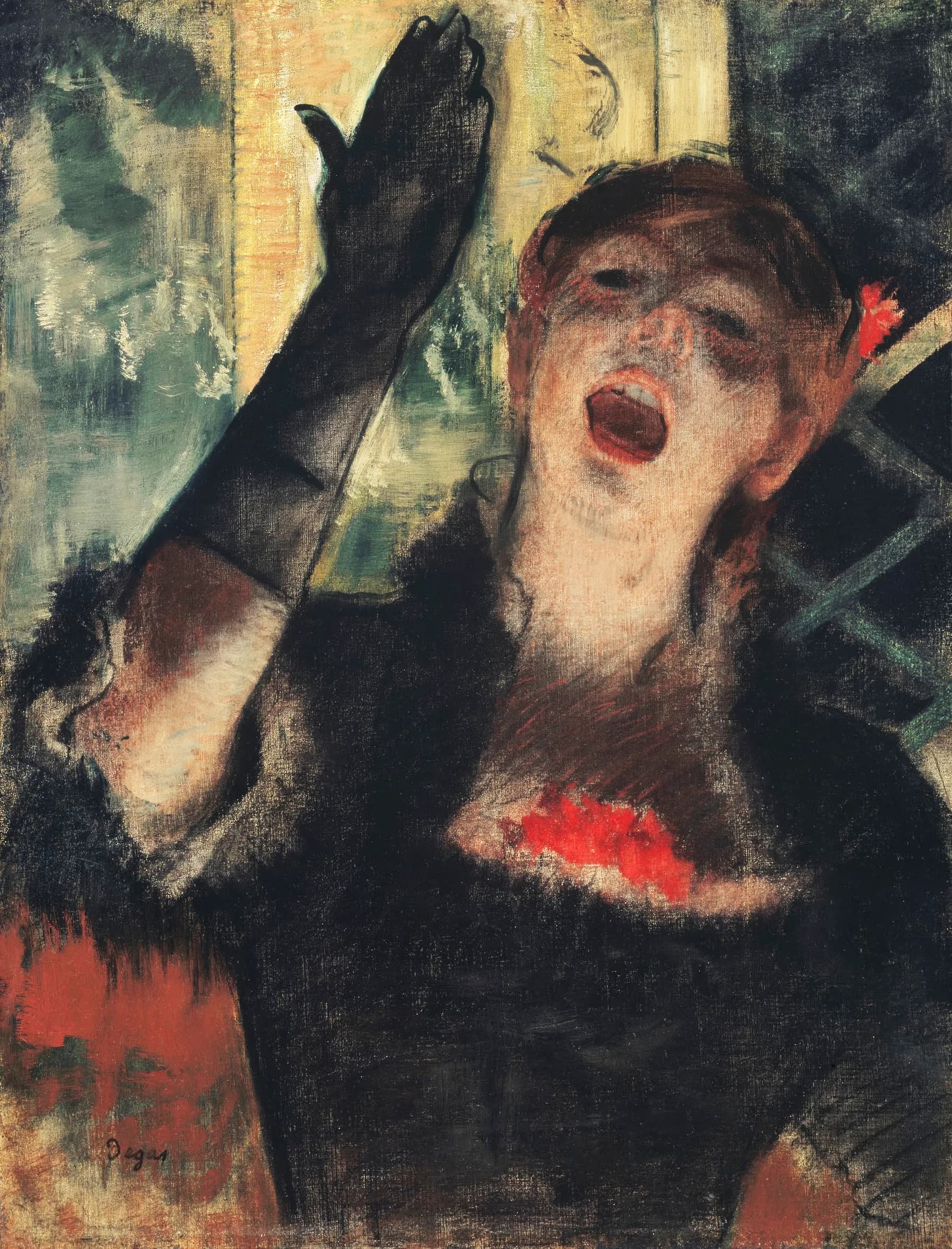 La Cantante del Cafe-Concert - Edgar Degas