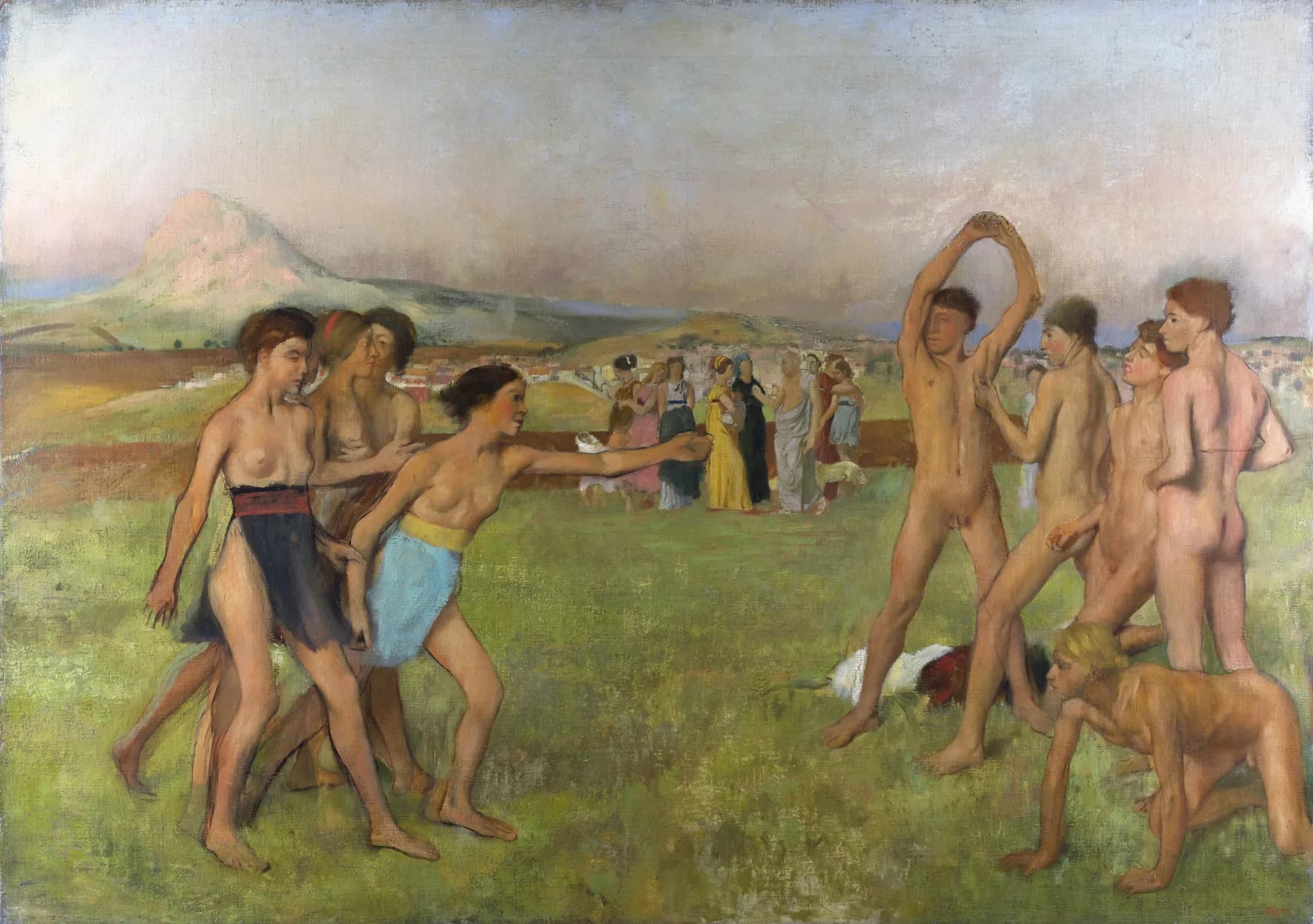 Jovenes Espartanos Ejercitandose - Edgar Degas