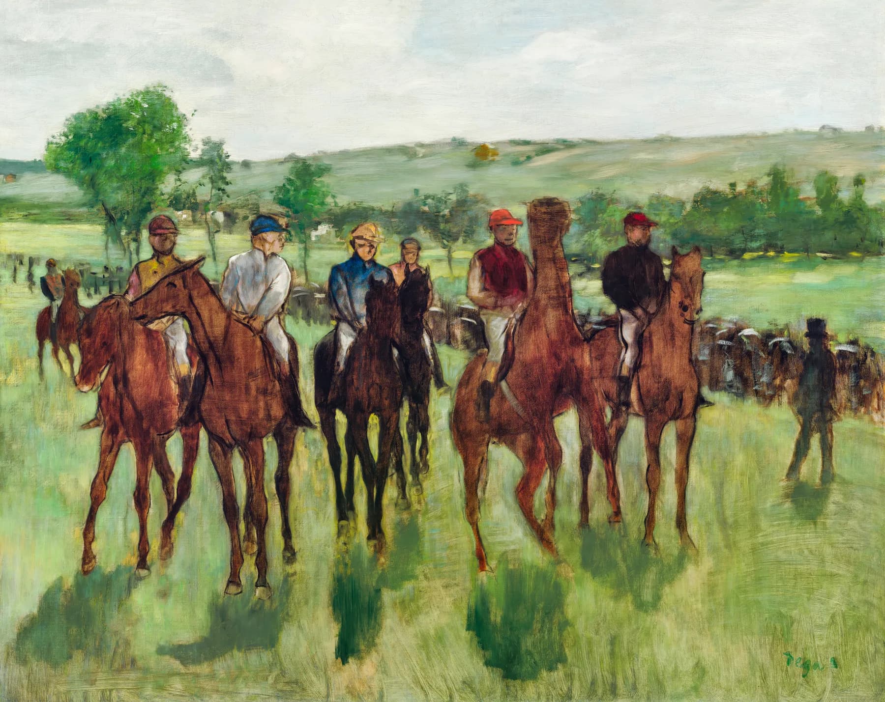 Carreras de Caballos con Jinetes - Edgar Degas