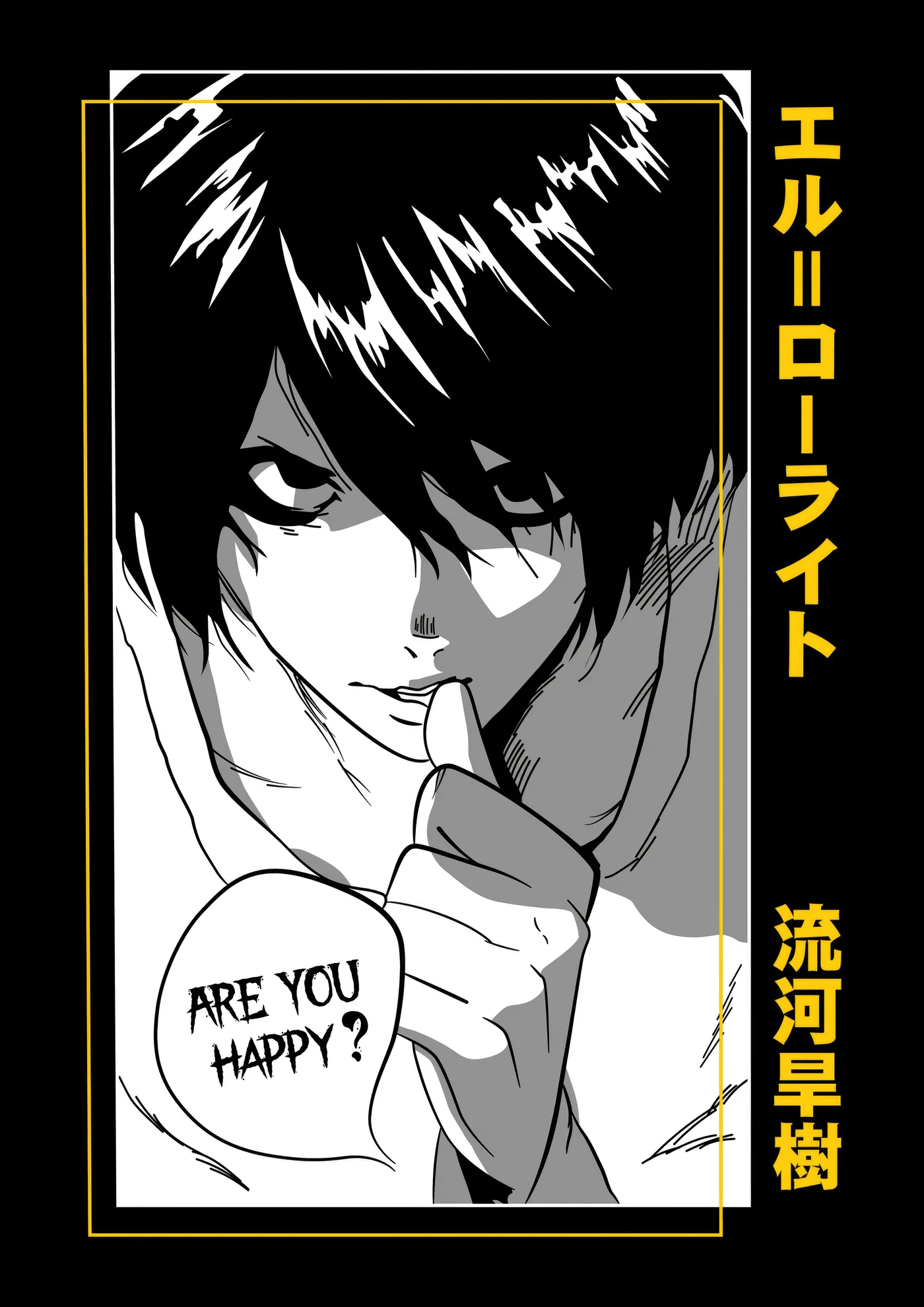 L Lawliet Are You Happy Poster