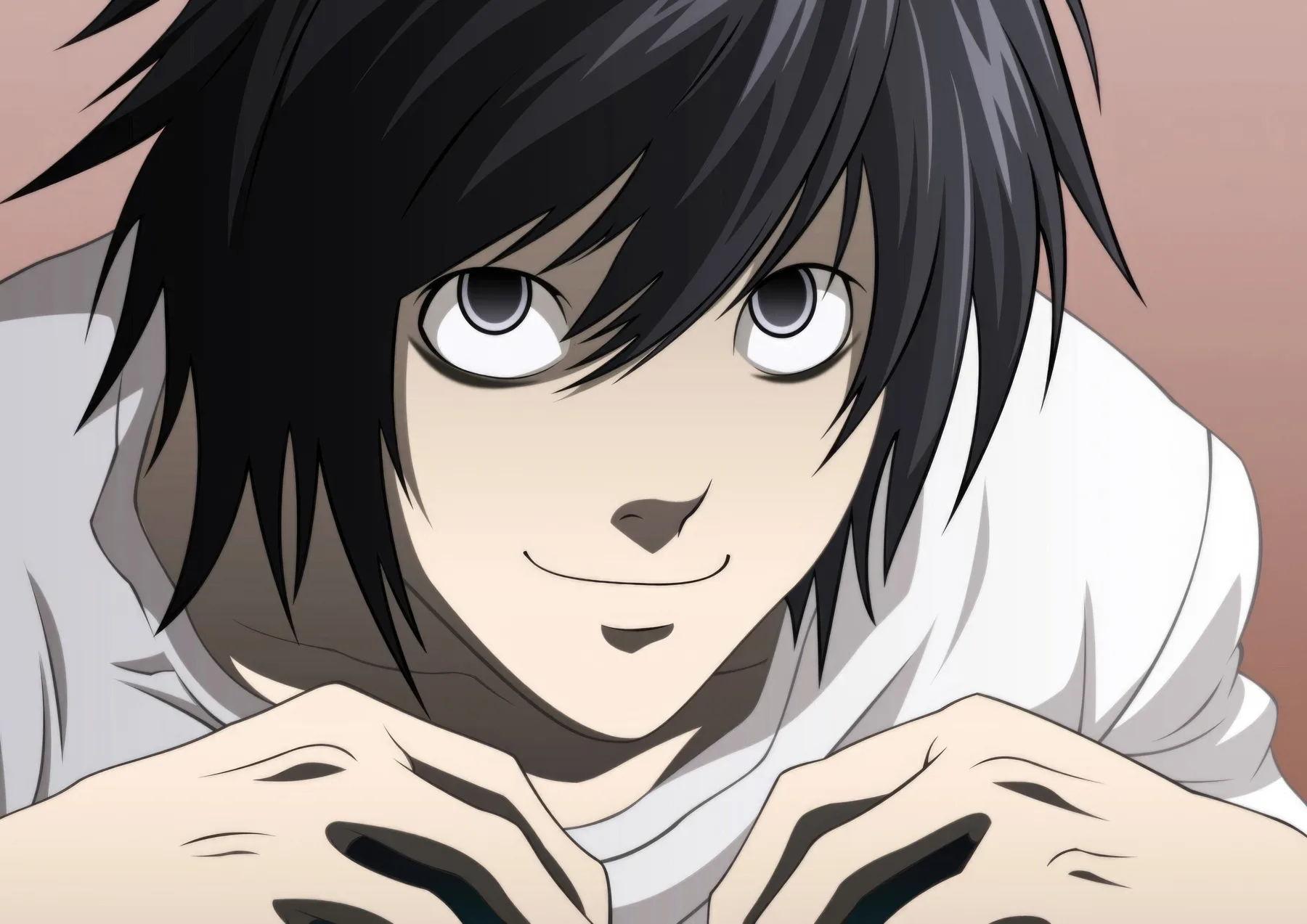 L Lawliet Primer Plano Sonrisa
