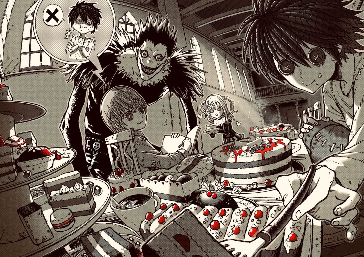 L Ryuk Near y Misa Escena de Postres