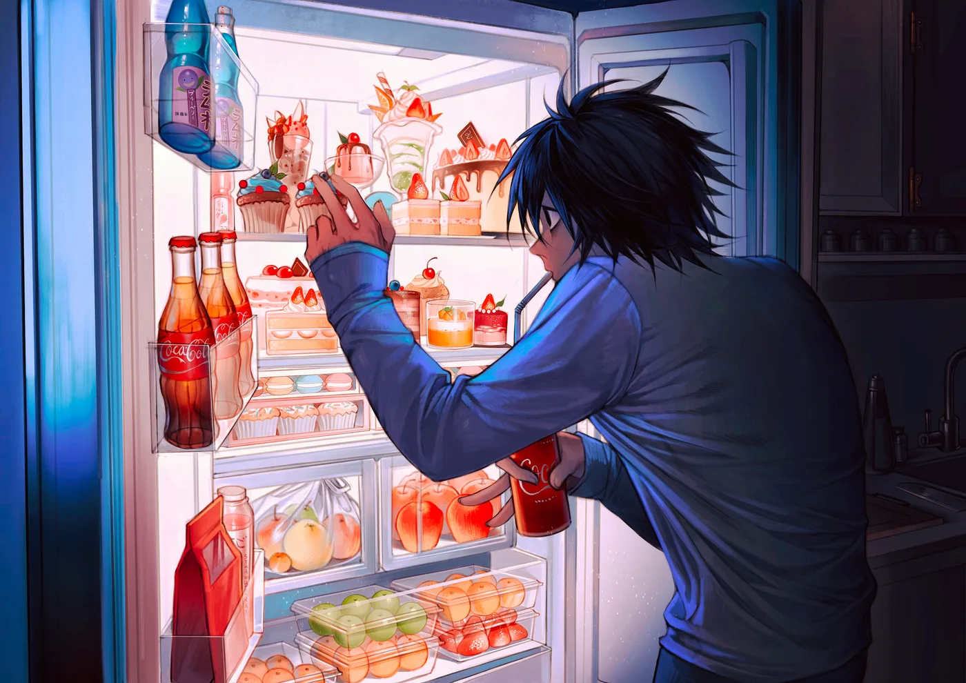 L Buscando Dulces en el Refrigerador