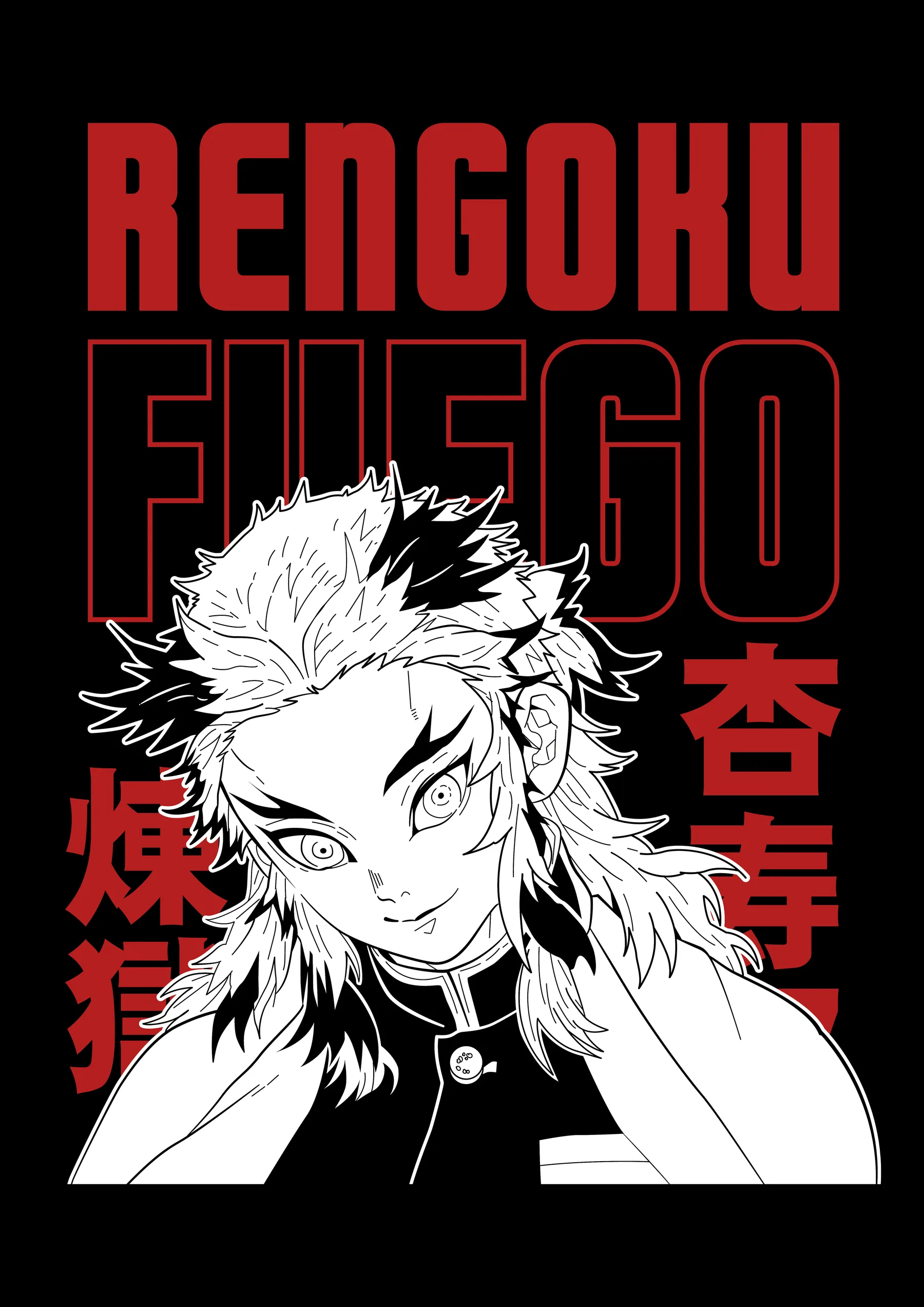 Kyojuro Rengoku Pilar de Fuego Retrato