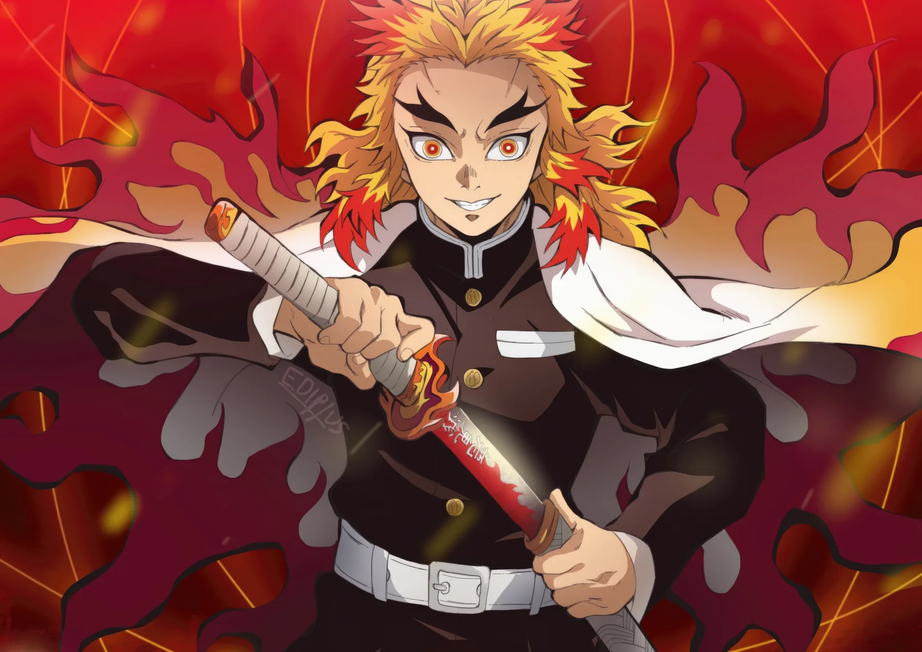 Kyojuro Rengoku Espada en Llamas