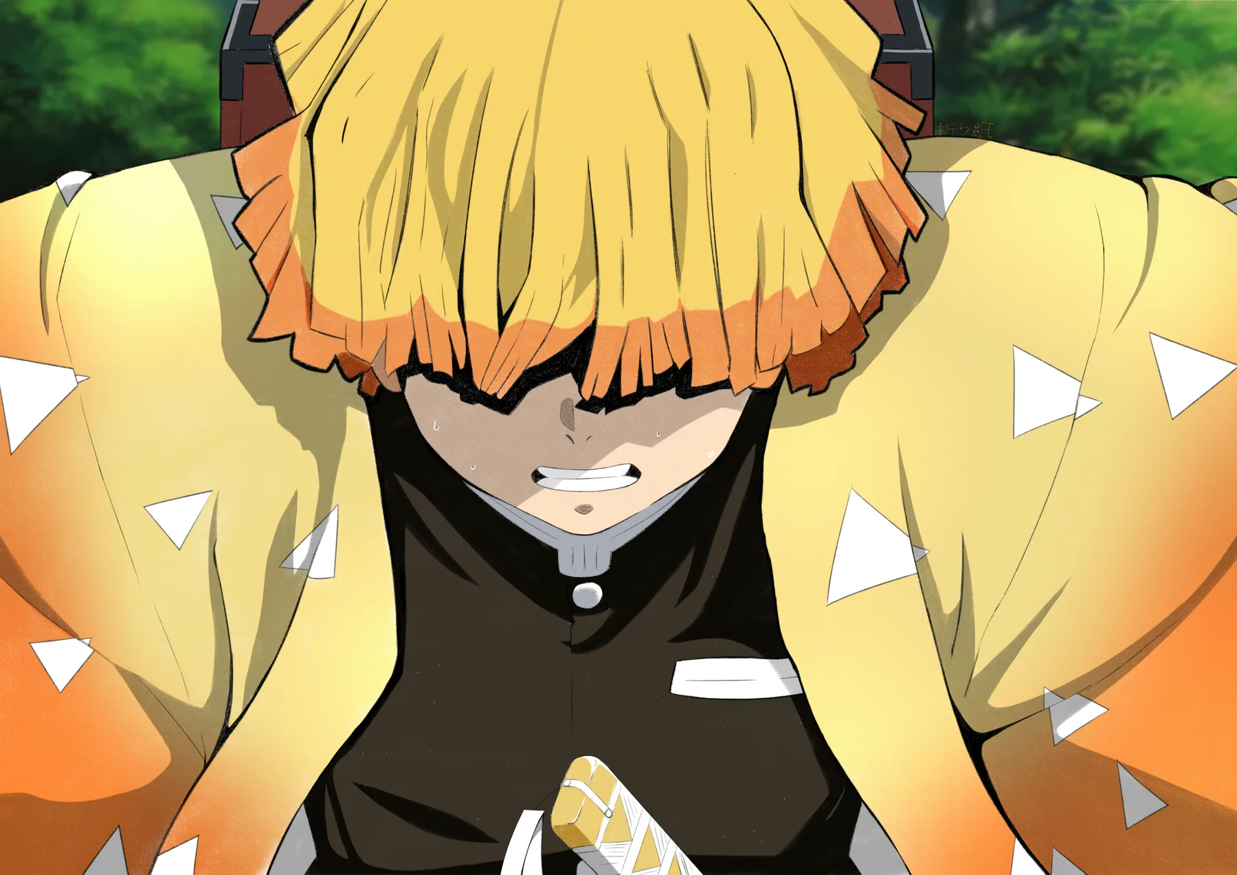 Zenitsu Agatsuma Asustado Retrato