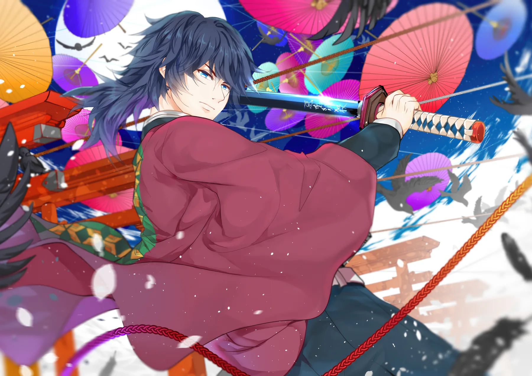 Giyu Tomioka Sombrillas Nocturnas