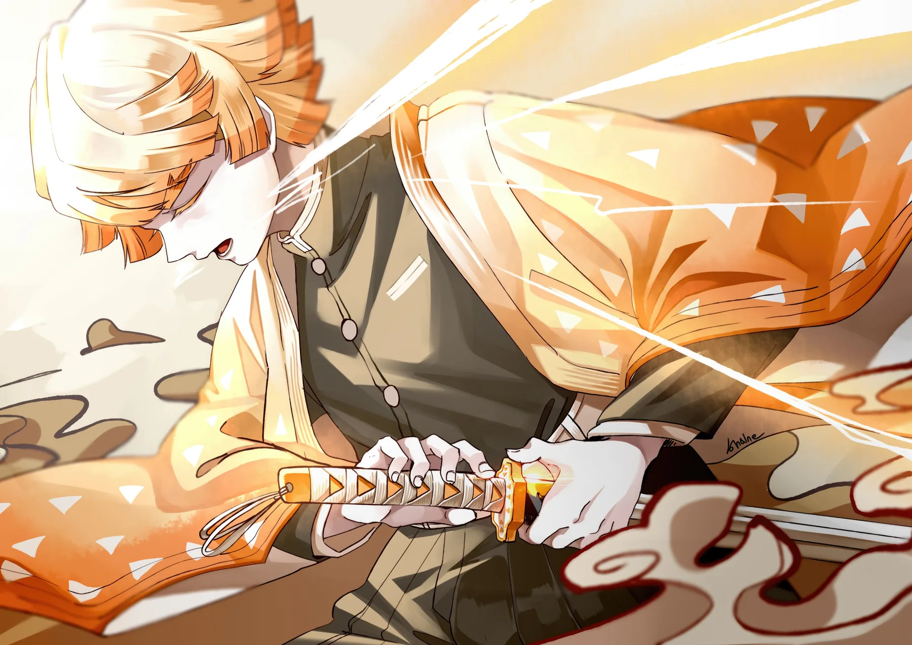 Zenitsu Agatsuma Trueno Dorado Espada