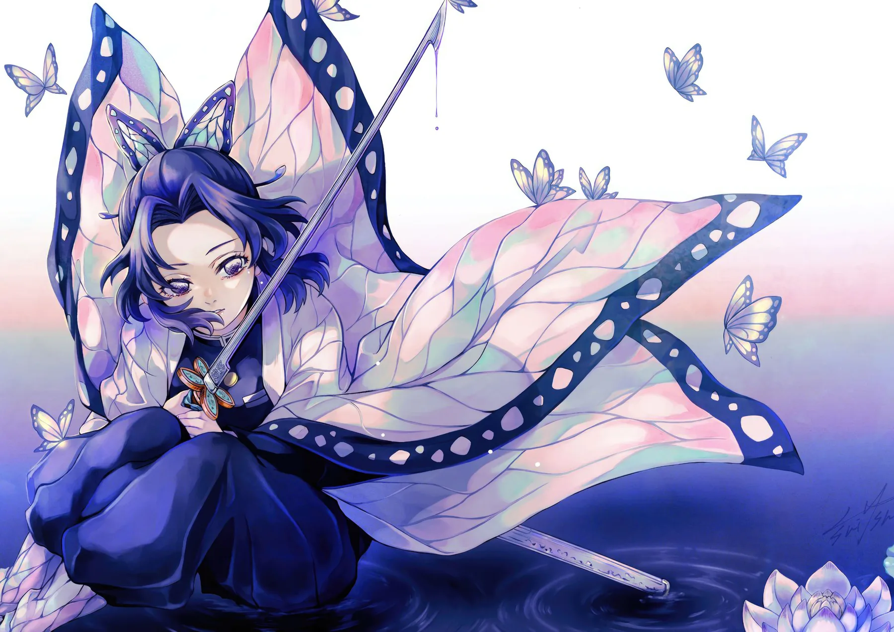 Shinobu Kocho Descansando junto al Agua