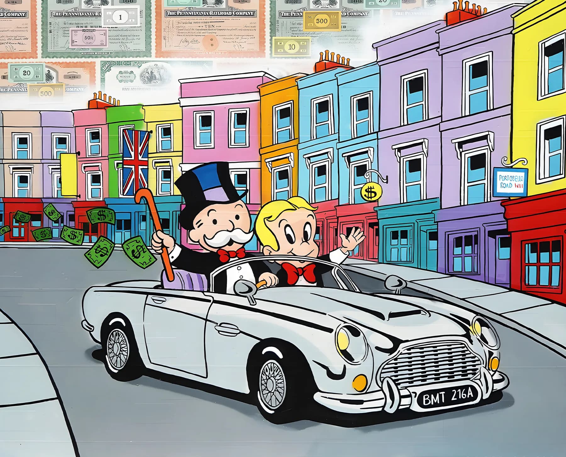 Monopoly y Richie Rich en Portobello Road