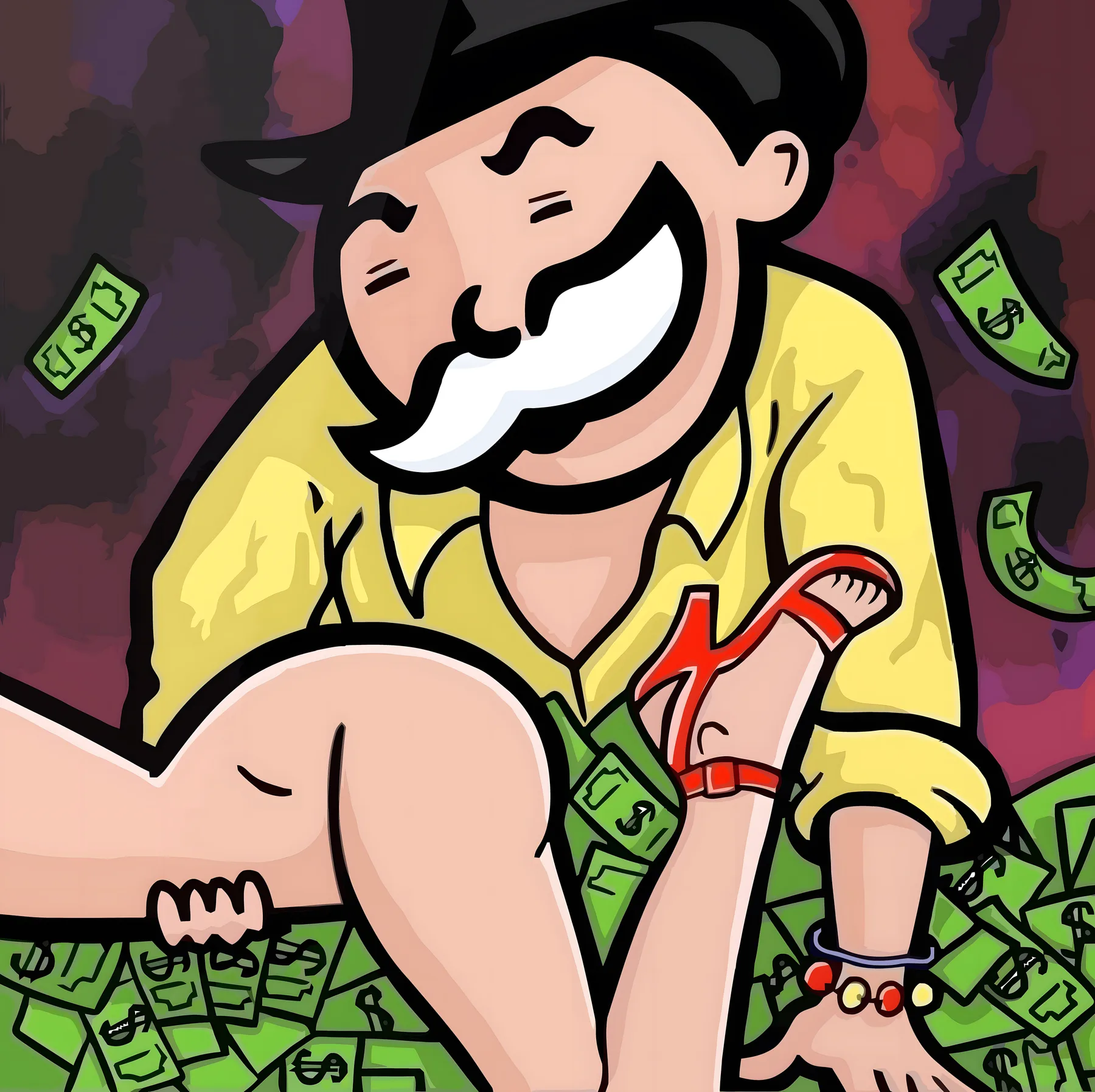 Escena Pin-Up con Dinero