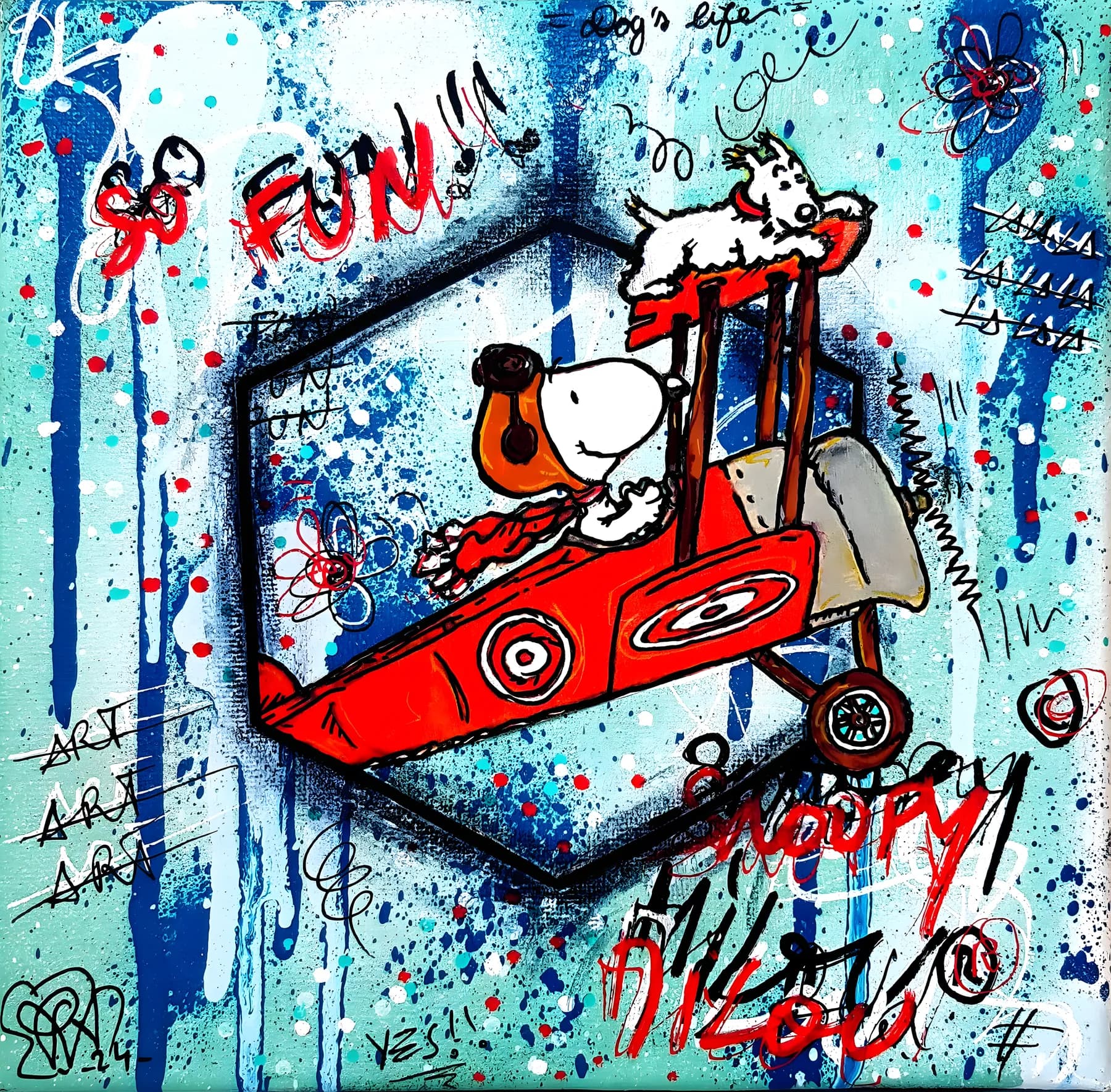 Snoopy Piloto en Biplano