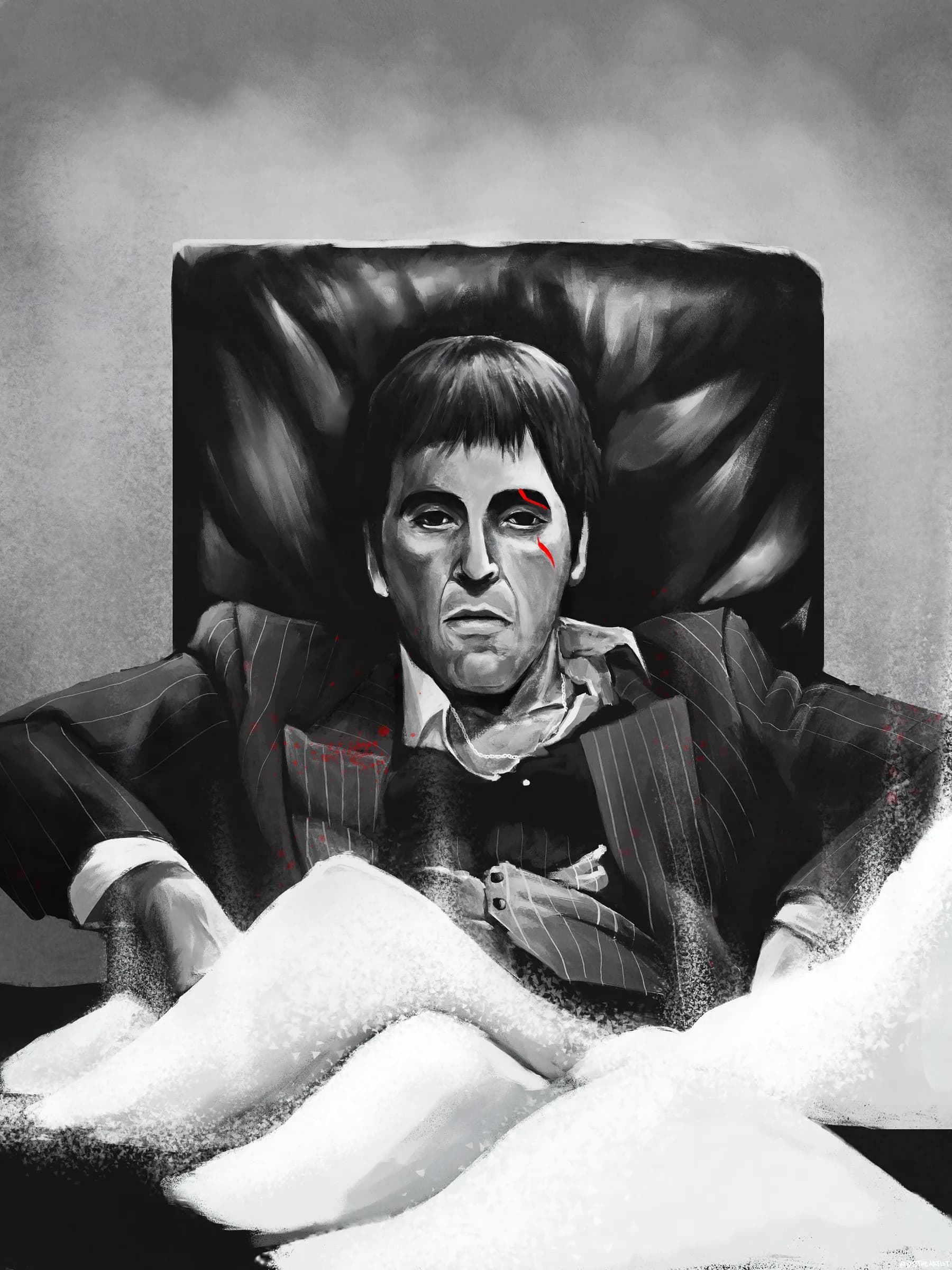 Scarface Tony Montana en el Sillón