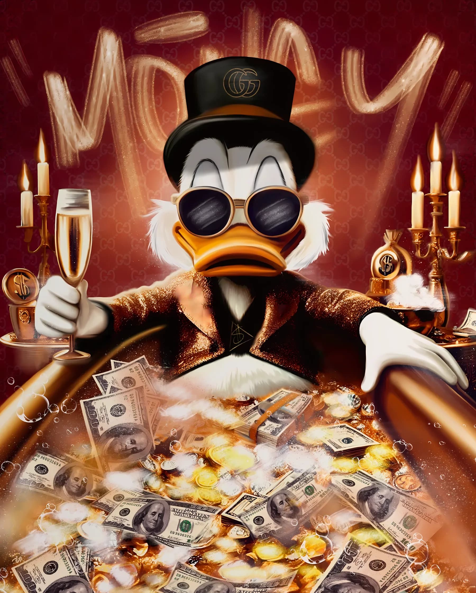 Tío Rico Gucci con Champaña