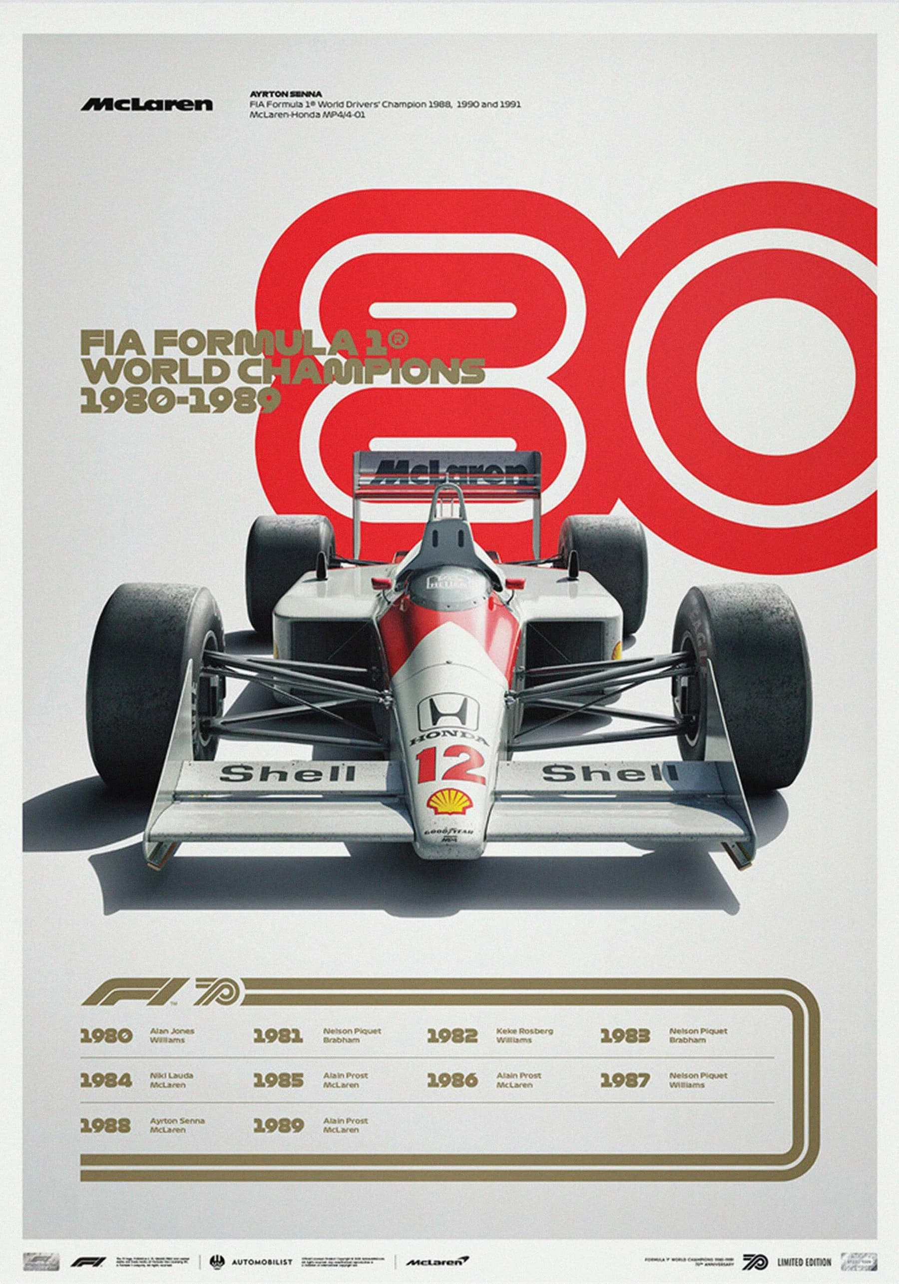 F1 Campeones 1980-1989 Senna