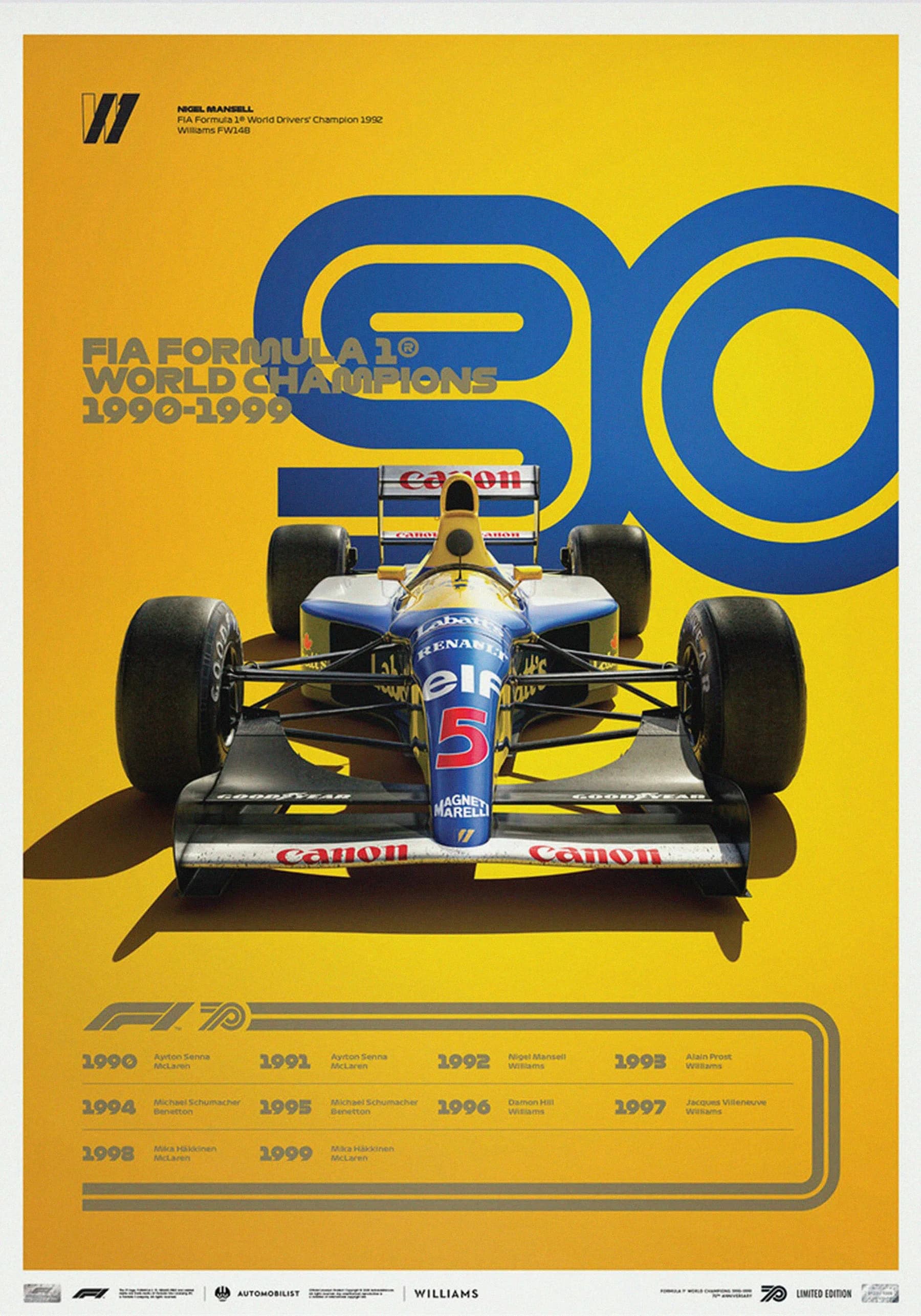 F1 Campeones 1990-1999 Williams