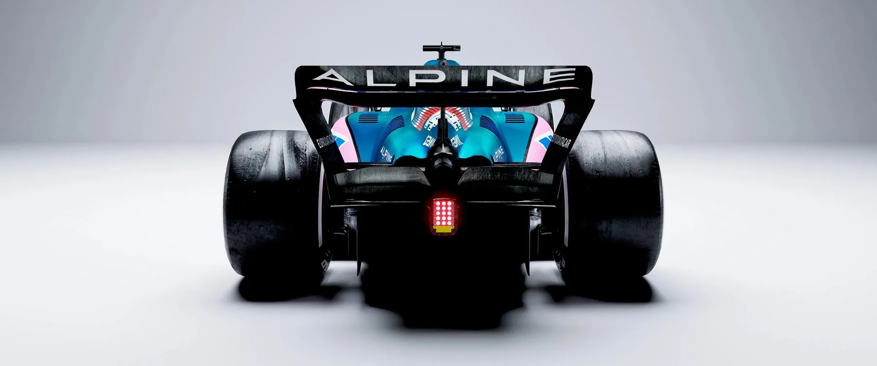 Alpine F1 Trasera Azul