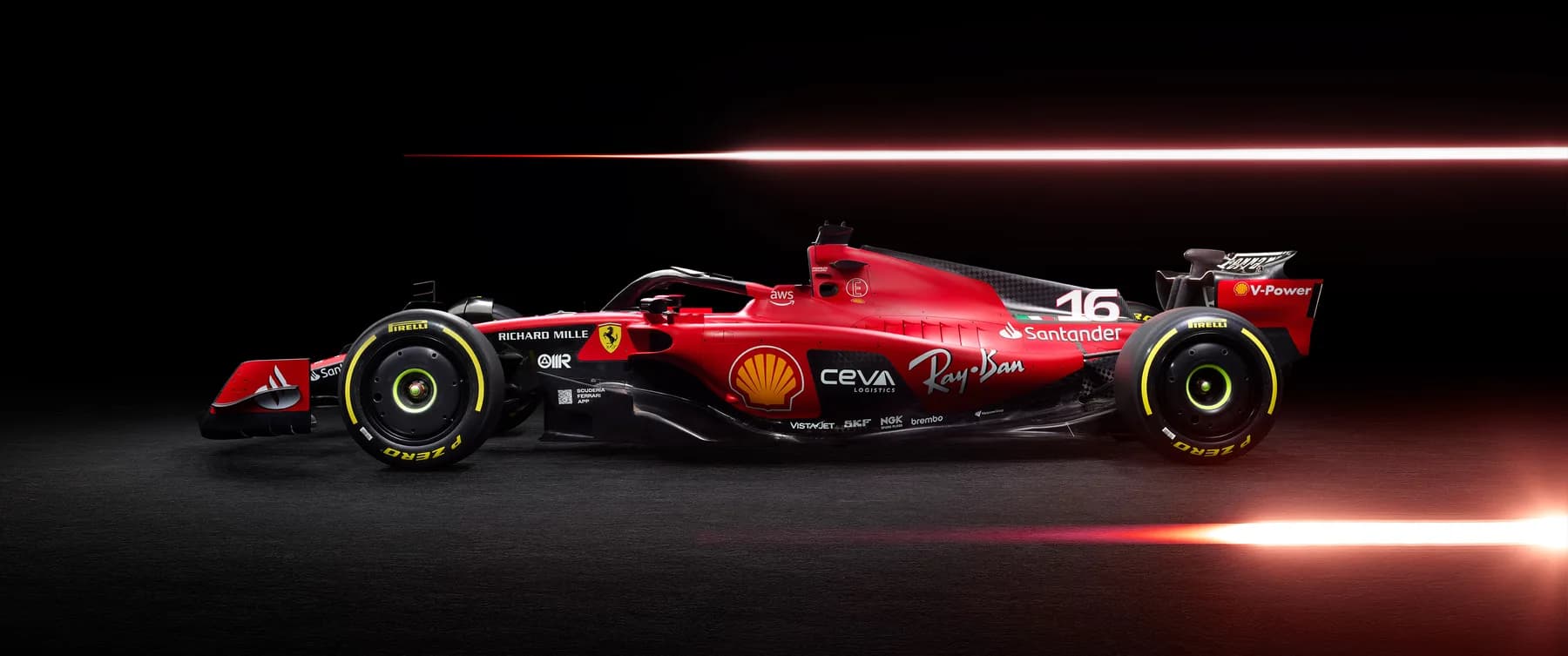 Ferrari F1 Lateral con Estela